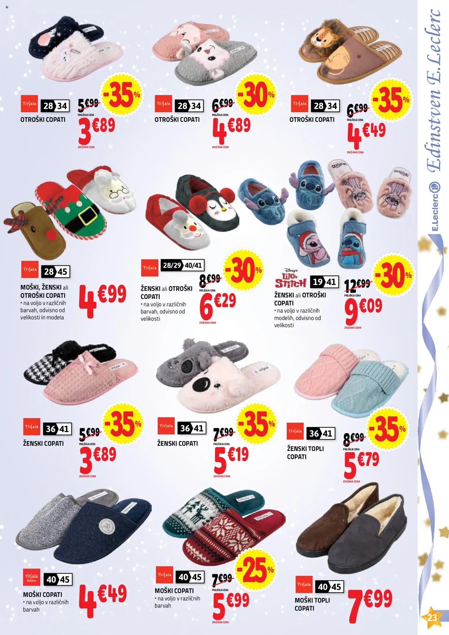 Novi E.leclerc katalog ponudbe – veljaven od 26.11.2025 | Stran: 23 | Izdelki: Copati