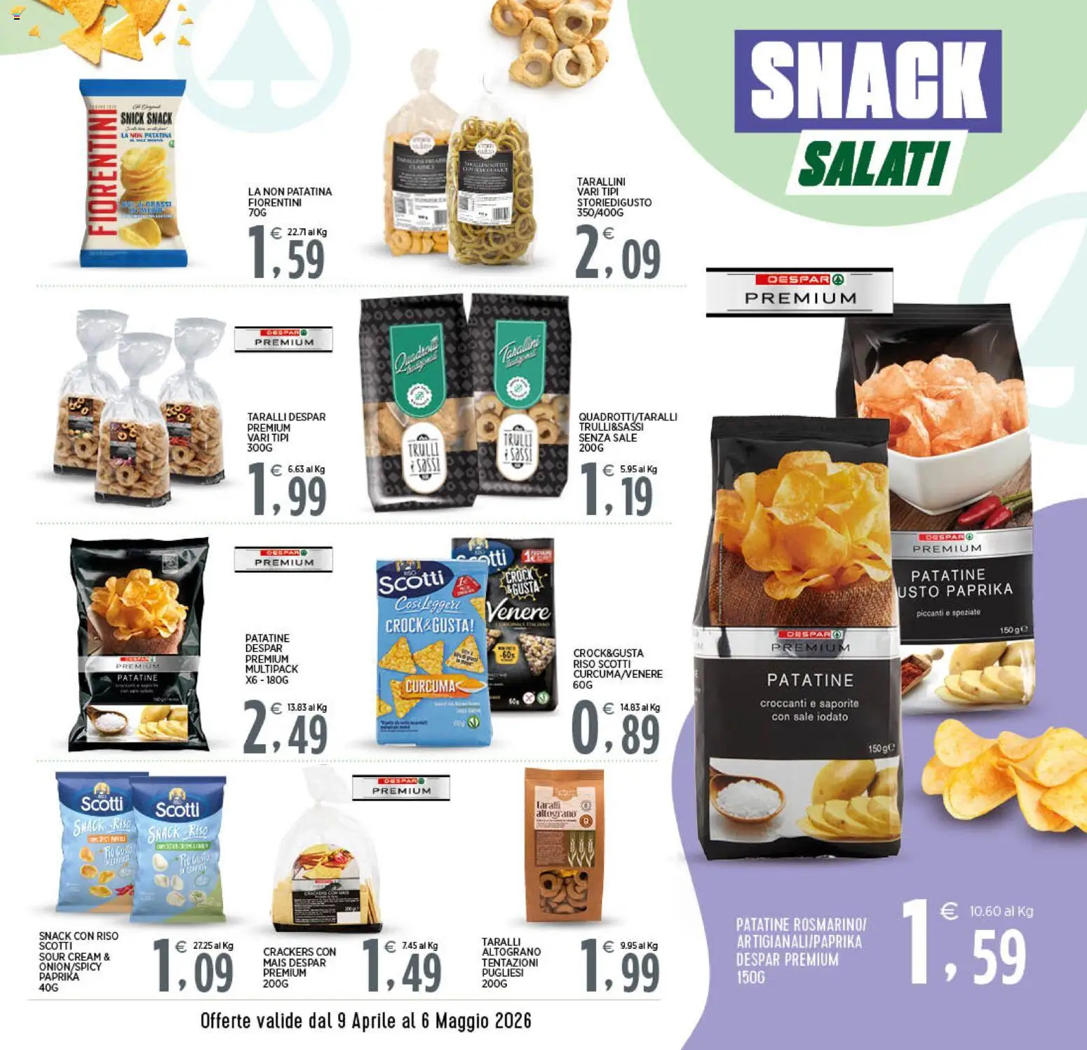 Volantino Interspar del 09.04.2026 | Pagina: 13 | Prodotti: Riso, Patatine, Sale, Taralli