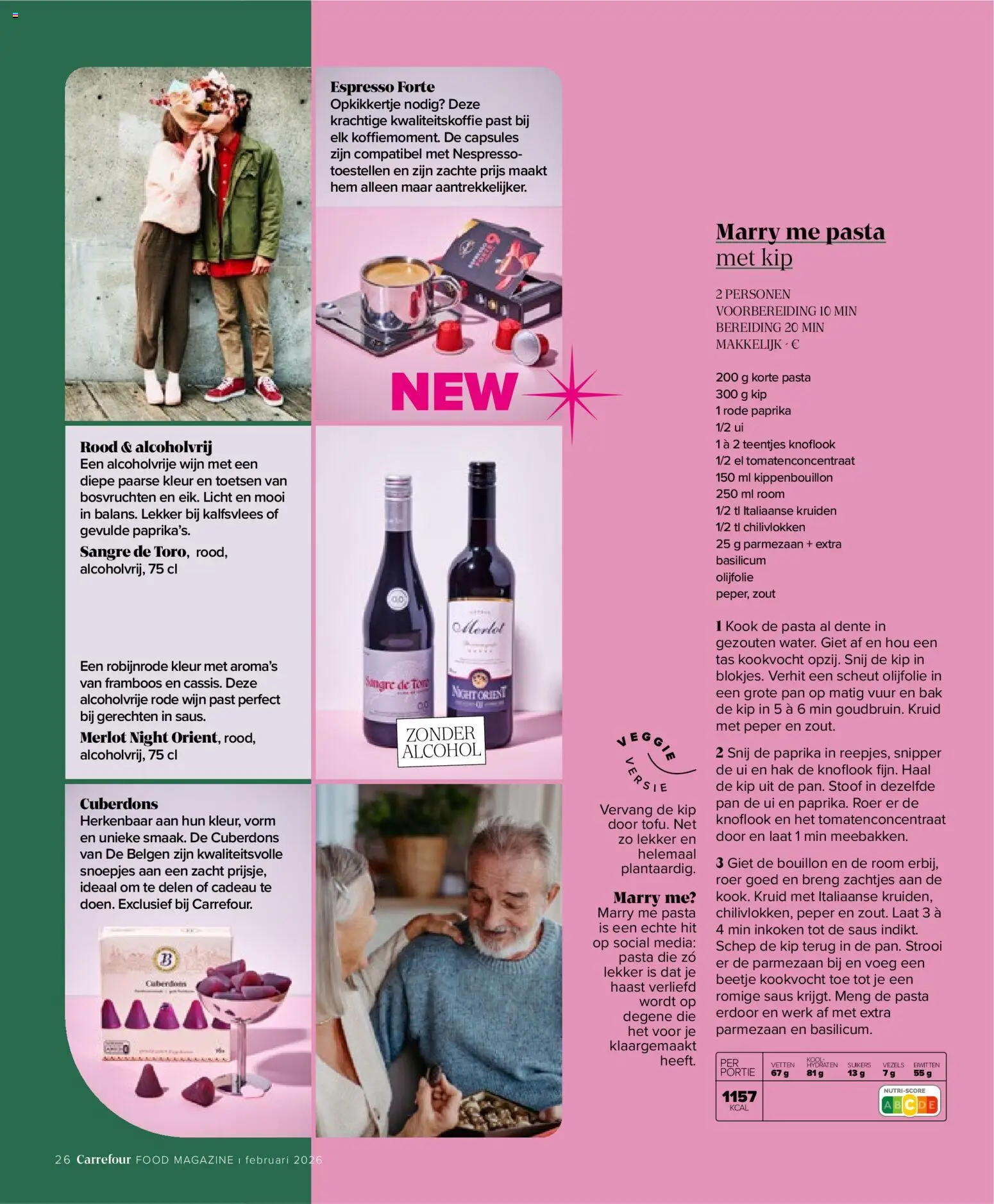 {H1} | Pagina: 26 | Producten: Olijfolie, Room, Parmezaan, Cukrászhab