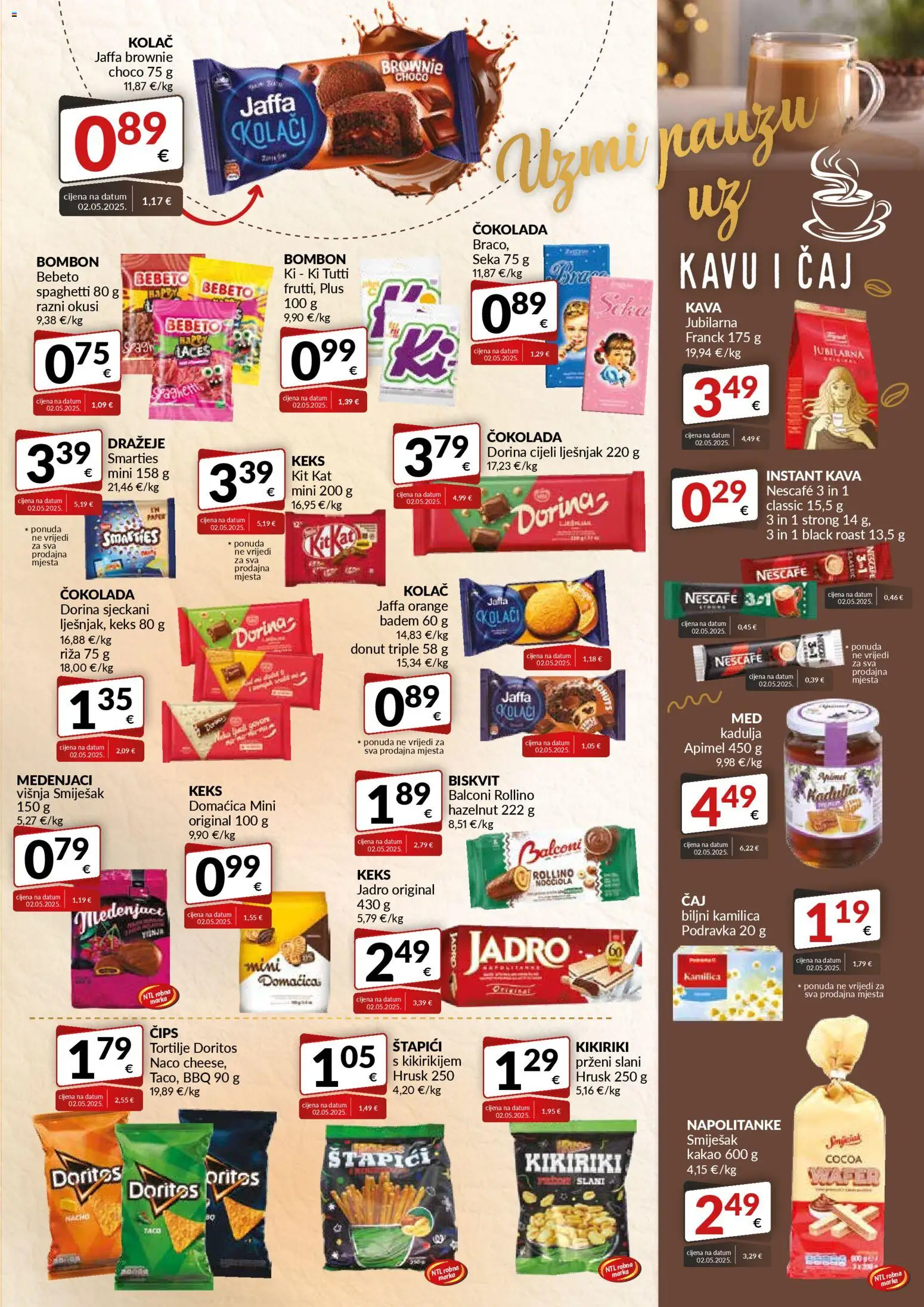Bakmaz katalog | vrijedi od 21.01.2026 | Stranica: 5 | Proizvodi: Čokolada, Keks, Kikiriki, Štapići