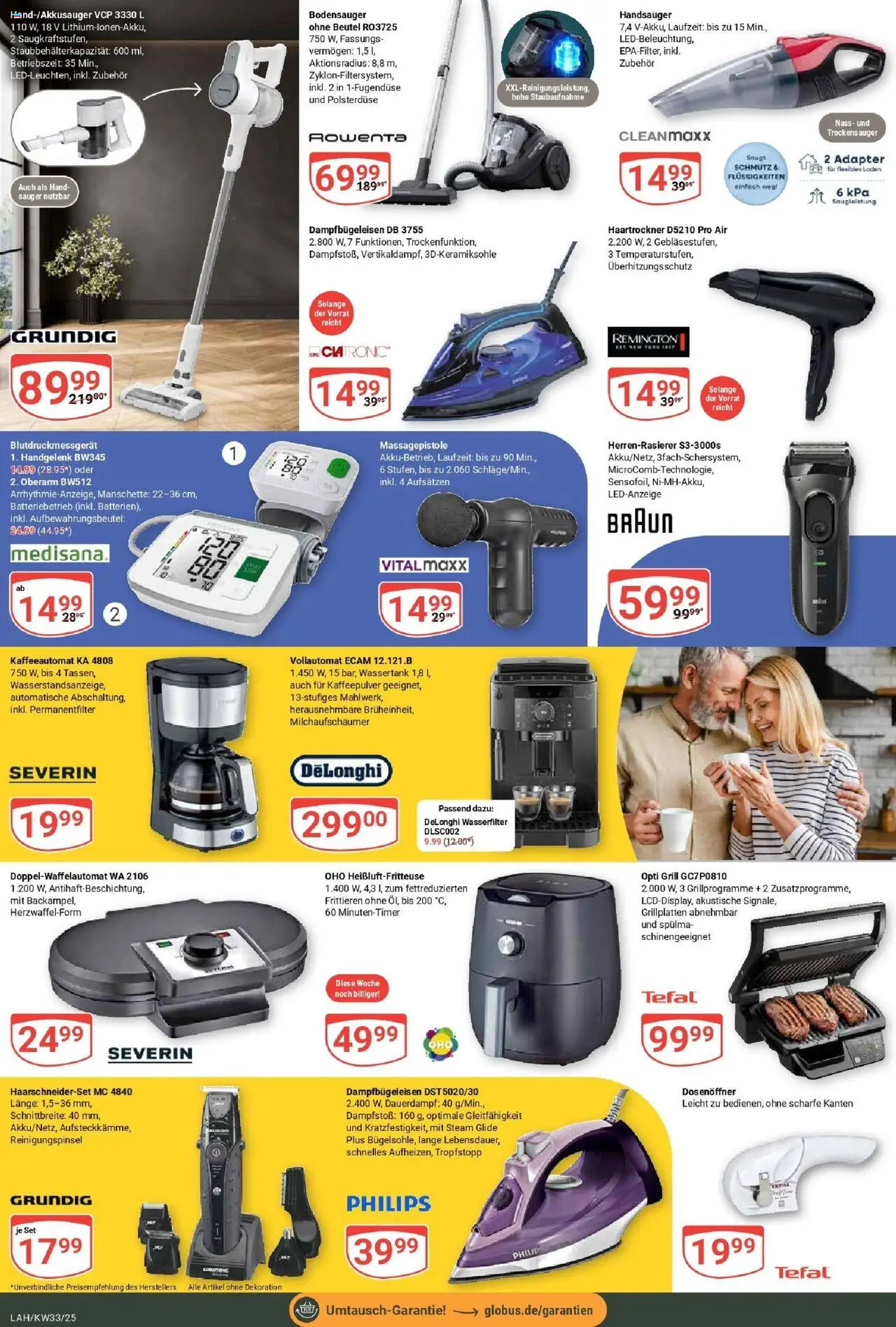Globus prospekt Lahnstein	 - gültig ab dem 11.08.2025 | Seite: 25 | Produkte: Adapter, Grill, Haartrockner, Massagepistole