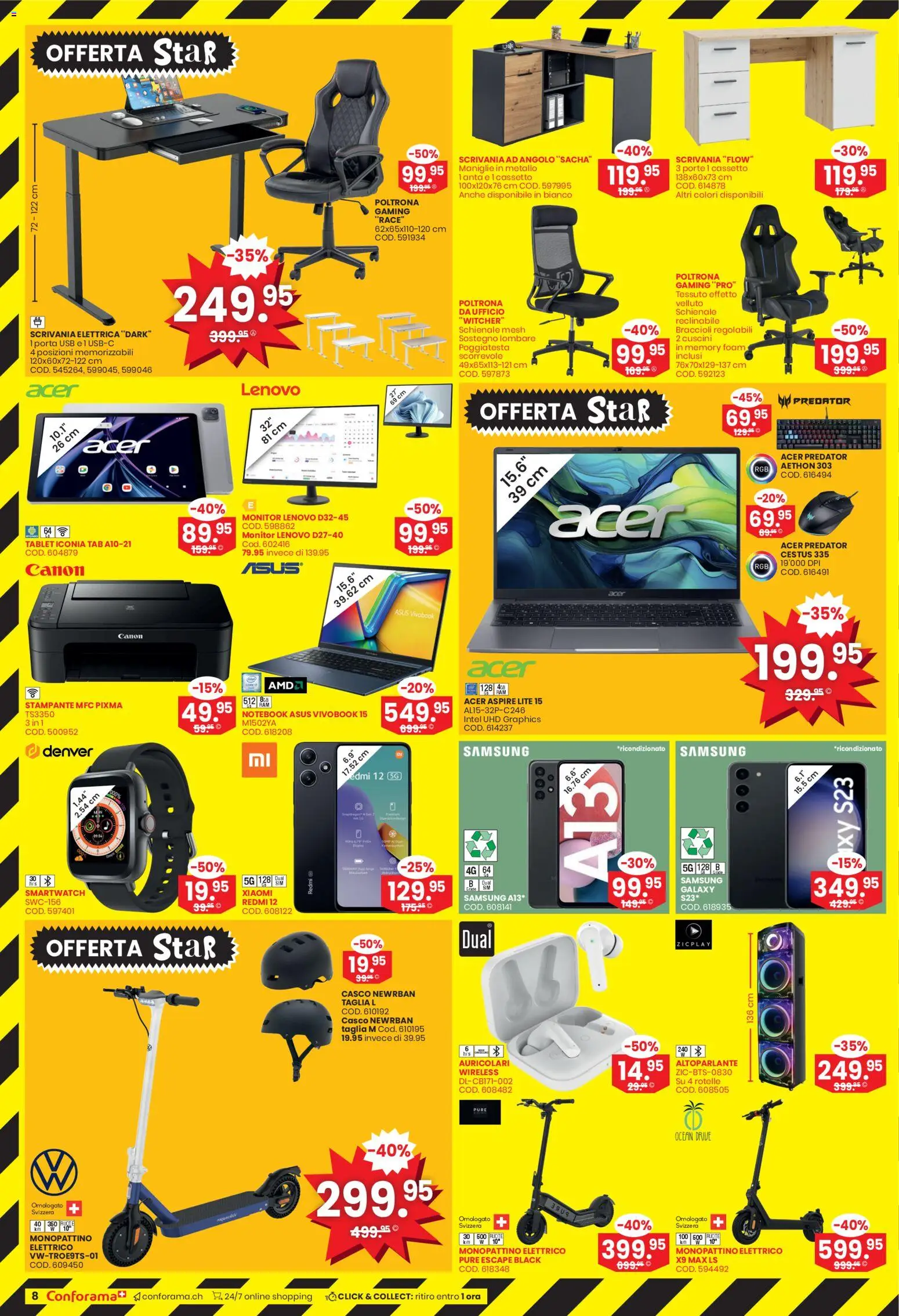 Conforama Aktionen IT – gültig ab 29.10.2025 | Seite: 8 | Produkte: Notebook, Tablet, Samsung, Lenovo