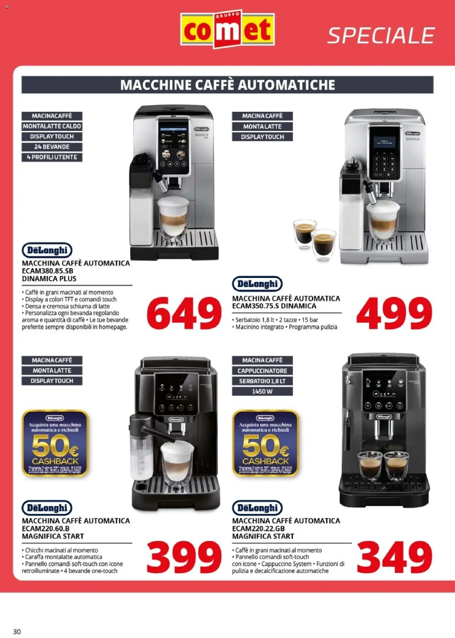 Volantino Comet del 09.01.2026 | Pagina: 30 | Prodotti: Caraffa, Caffè, Latte, Macina