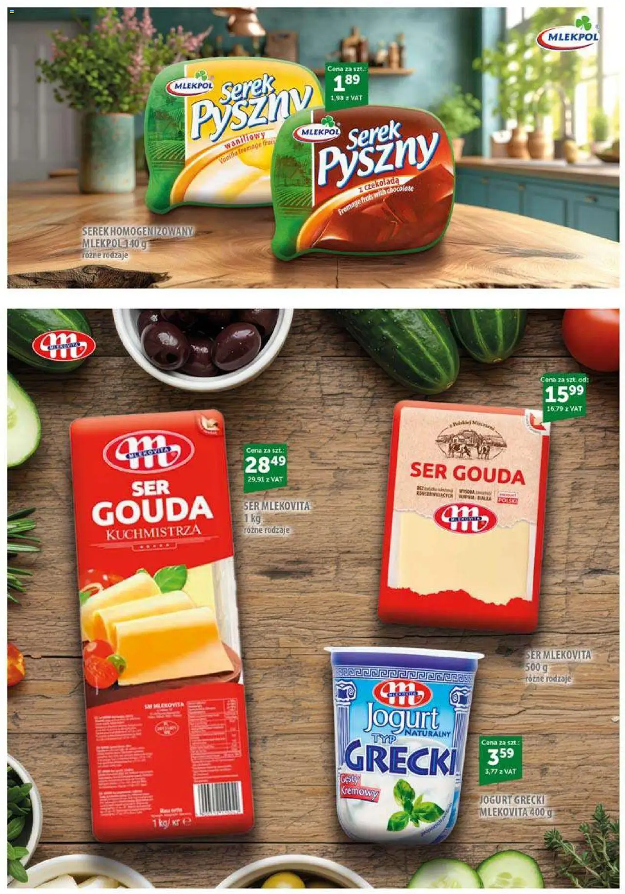Eurocash Gazetka - Codziennie Potwierdzona Świeżość od 28.07.2025 | Strona: 3 | Produkty: Serek homogenizowany, Jogurt naturalny, Jogurt, Ser gouda