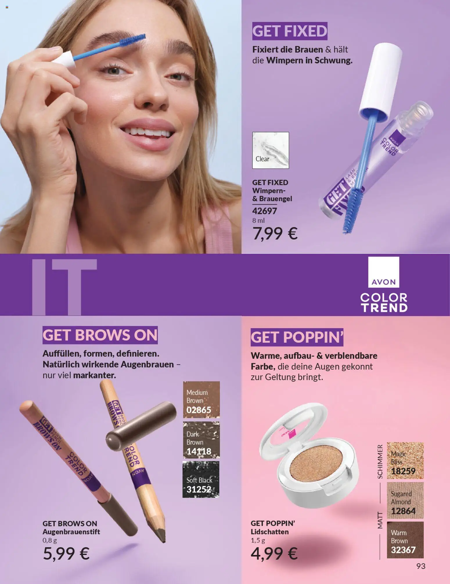 AVON Katalog Dezember 2025 – gültig ab 01.12.2025 | Seite: 95 | Produkte: Lidschatten, Augenbrauenstift
