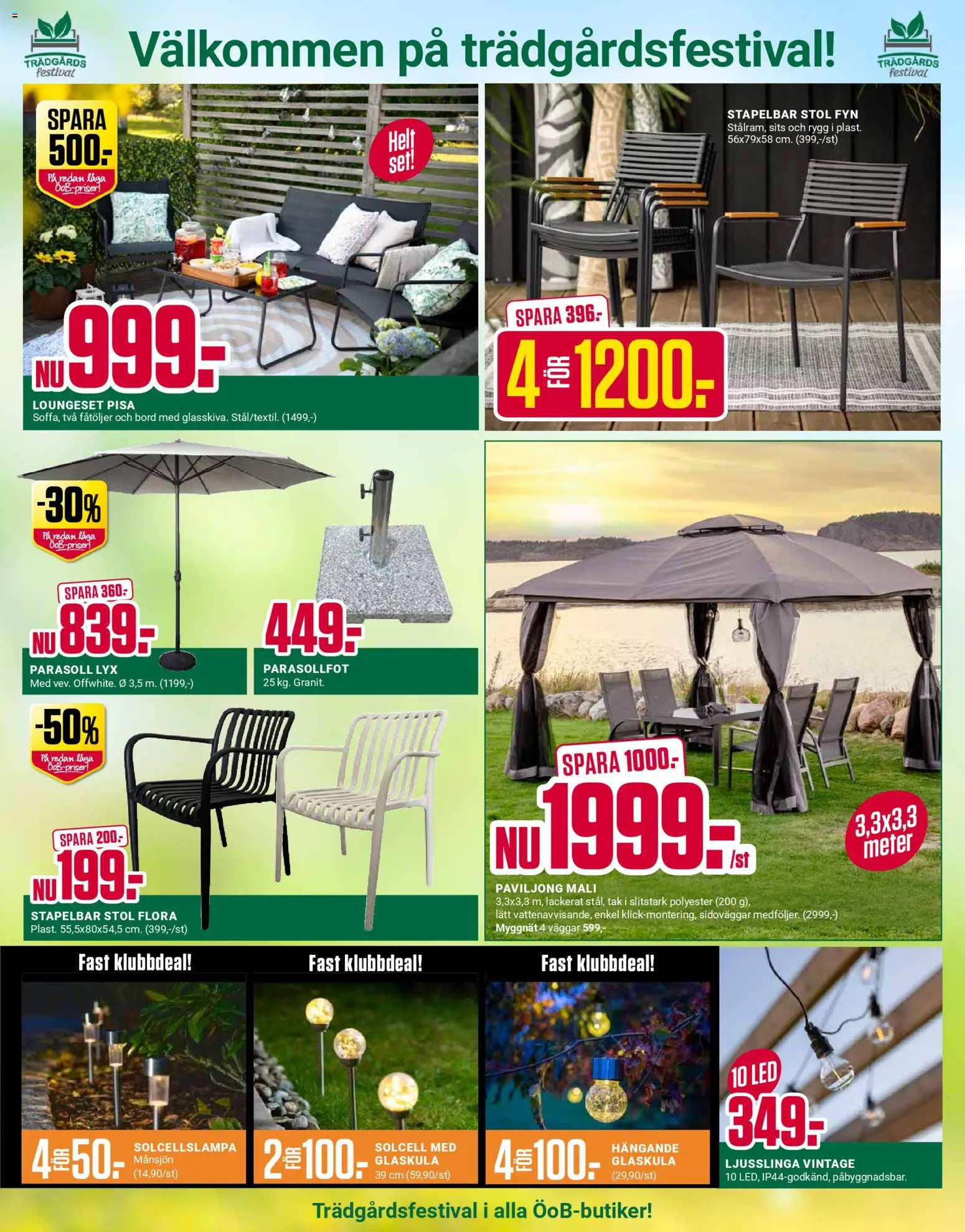 ÖoB reklamblad aktuell från 27.04.2026 | Sida: 6 | Produkter: Parasoll, Bord, Set, Myggnät