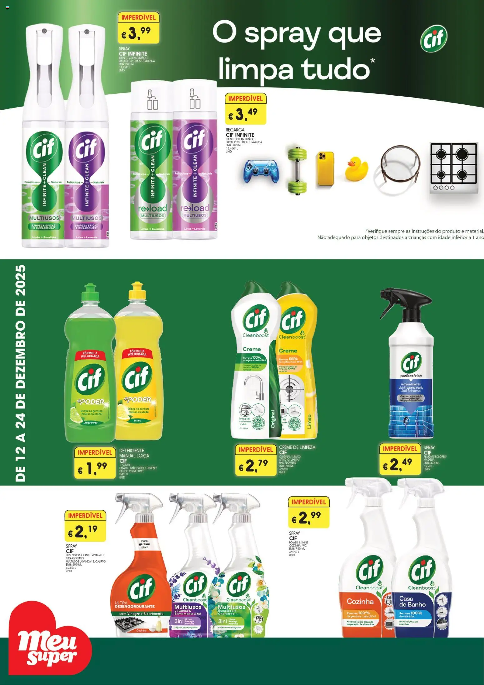 Meu Super folheto │ válido de 12.12.2025 | Página: 1 | Produtos: Vinagre, Detergente, Chá, Creme