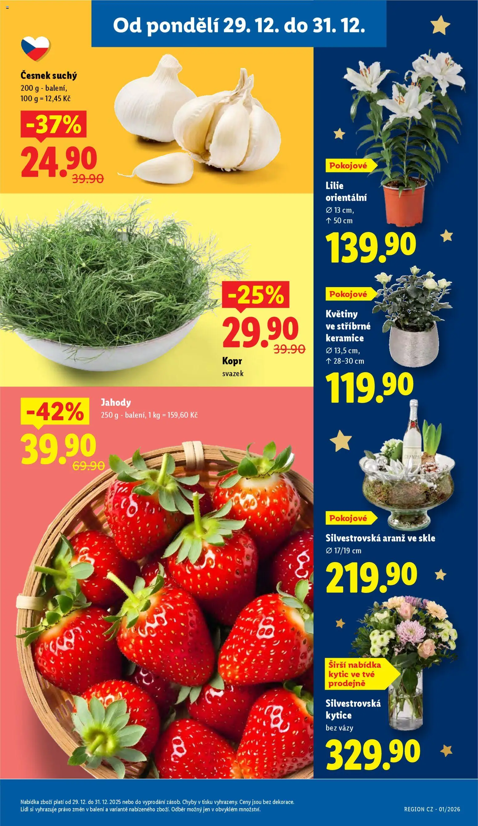 Lidl leták od 29.12.2025 | Strana: 9 | Produkty: Kopr, Vázy, Květiny, Česnek