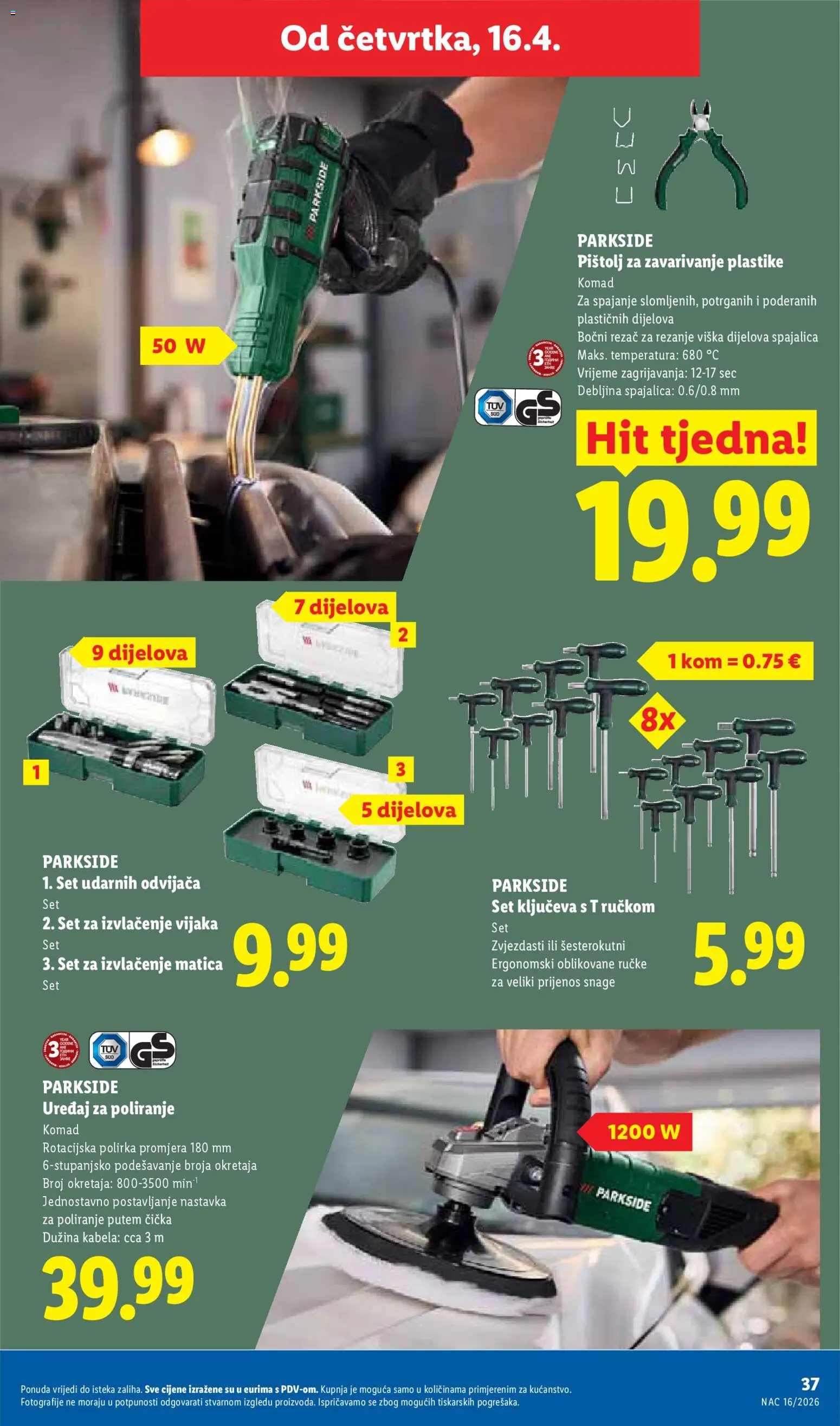 Lidl katalog | vrijedi od 13.04.2026 | Stranica: 37 | Proizvodi: Rezač, Parkside