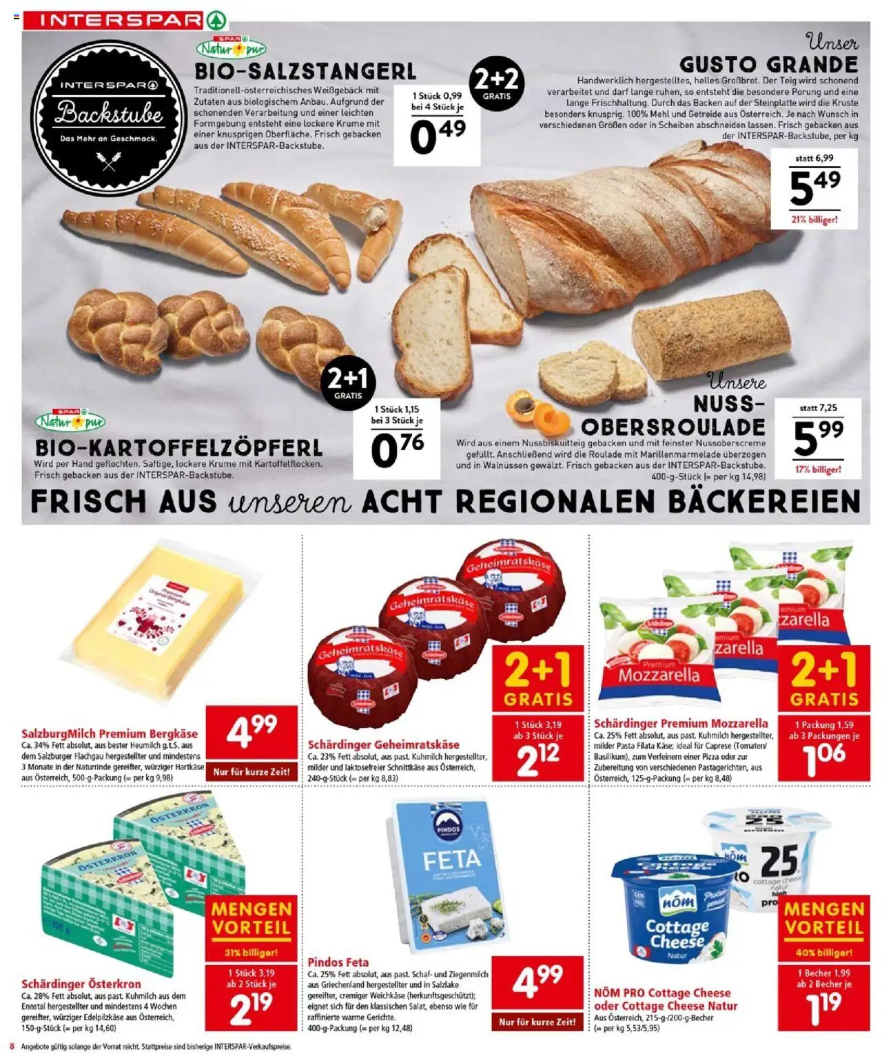 Interspar Flugblatt - Burgenland Nord gültig ab 11.09.2025 | Seite: 8 | Produkte: Getreide, Pasta, Pizza