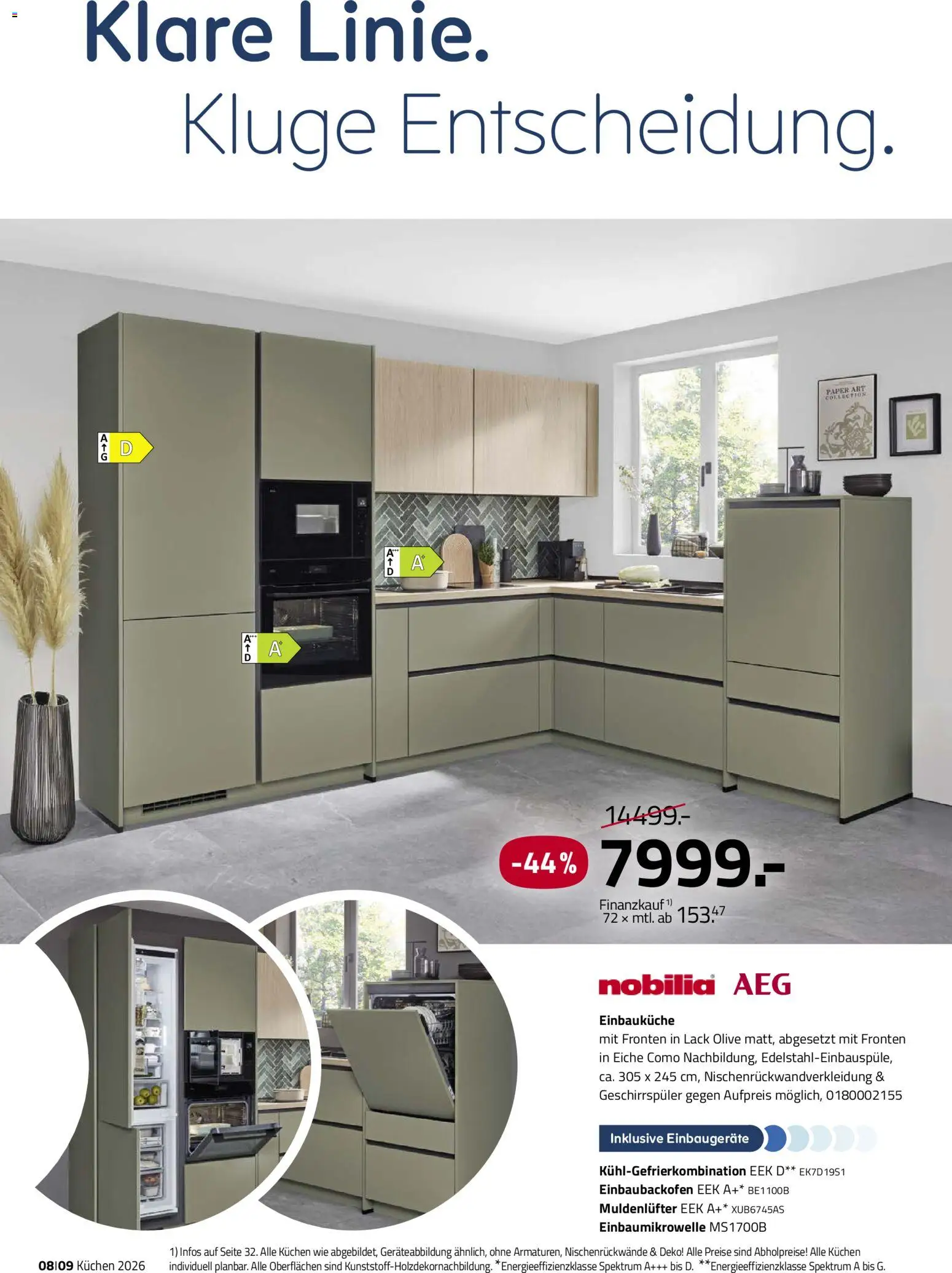 Roller Deine Küche 2026 – gültig ab 19.03.2026 | Seite: 8 | Produkte: Geschirrspüler, Einbauküche, Kühlgefrierkombination, Kuchen