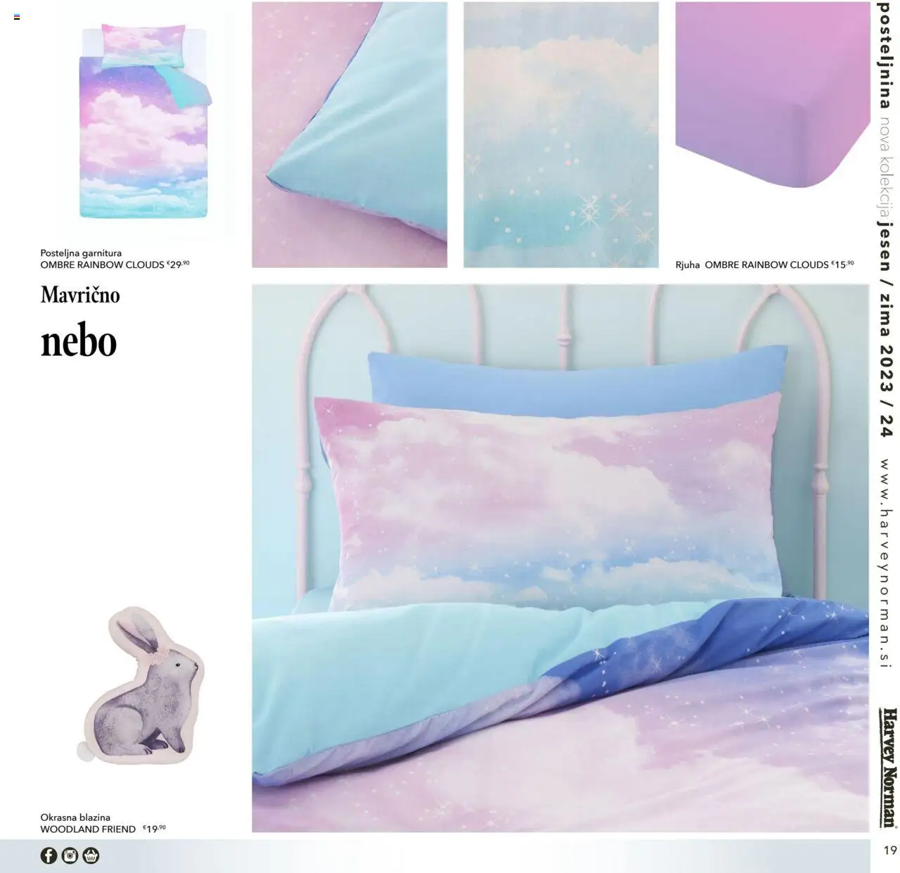 Harvey Norman katalog jesen zima nova otroška posteljnina │ velja od 01.10.2023 | Stran: 19 | Izdelki: Blazina, Posteljnina, Rjuha