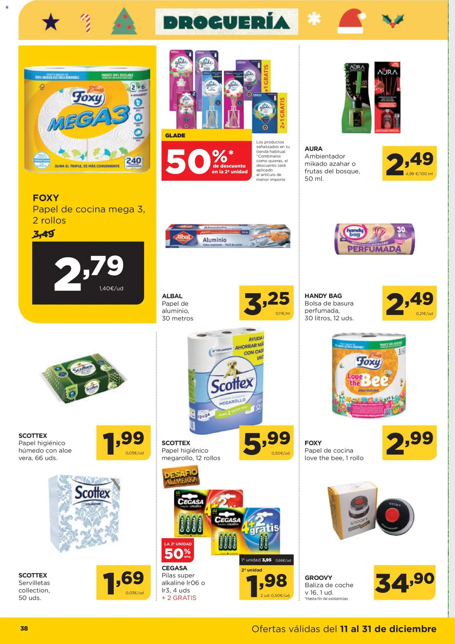 Alimerka folleto Castilla y León │ válido desde el 11.12.2025 | Página: 40 | Productos: Papel higienico, Bolsa, Cocina