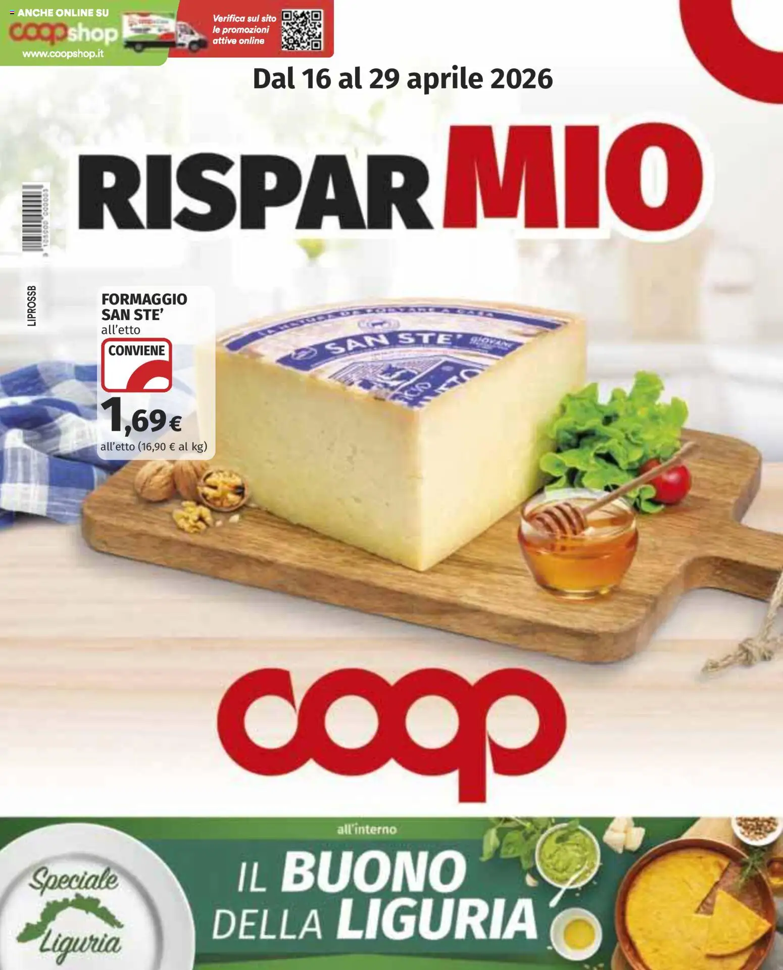 Volantino COOP del 16.04.2026 | Pagina: 1 | Prodotti: Formaggio