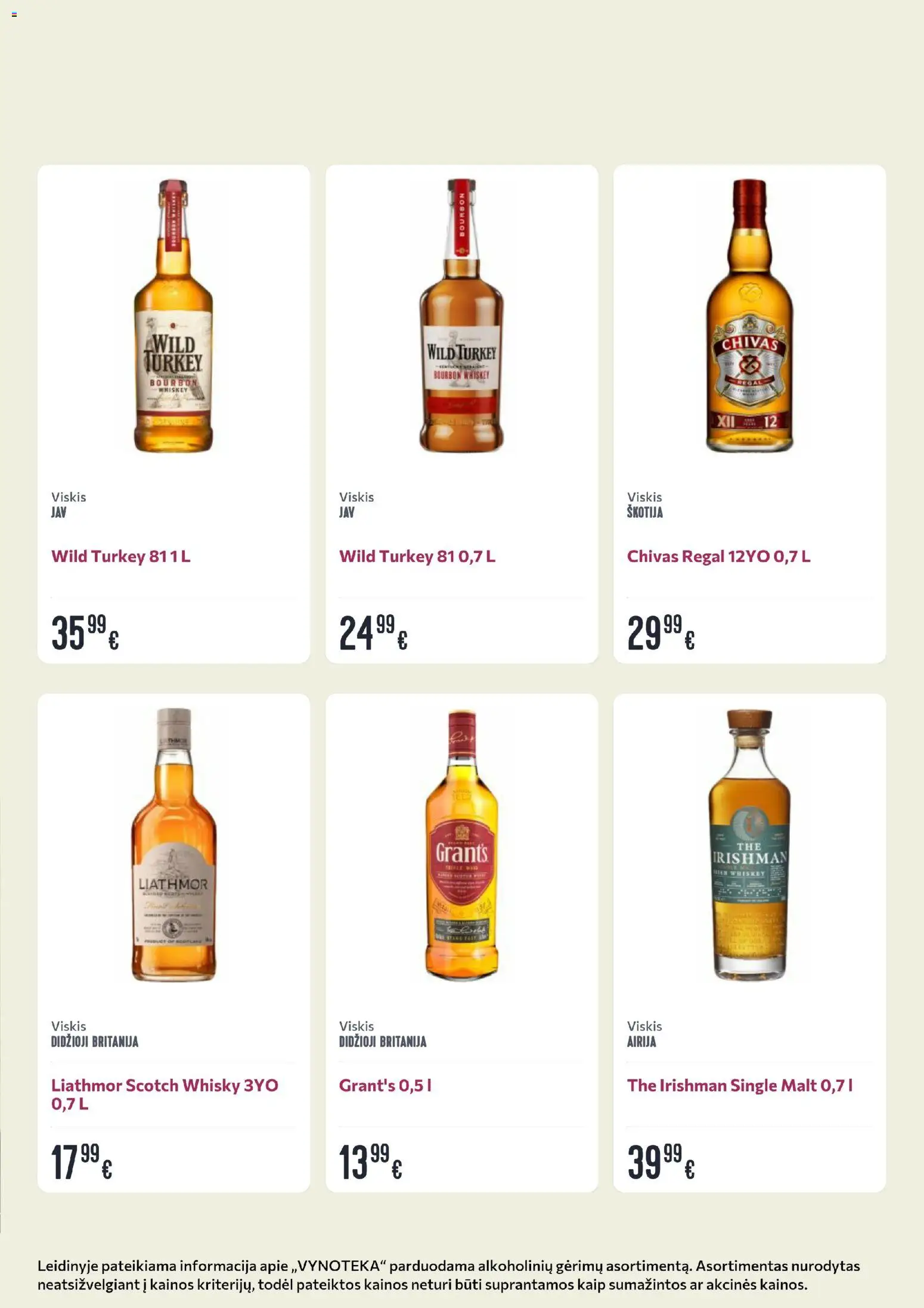 VYNOTEKA akcijos nuo 20.04.2026 | Puslapis: 6 | Prekių: Viskis