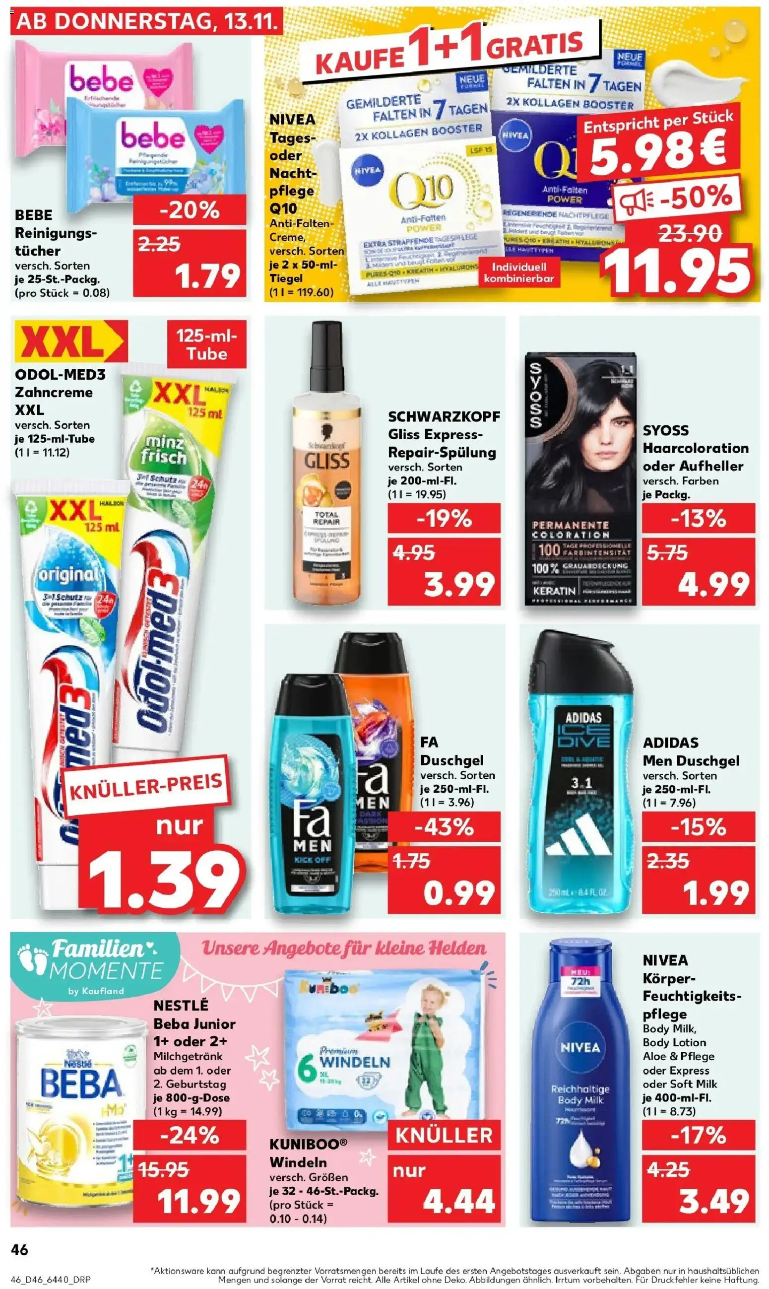 Kaufland prospekt Frankfurt Am Main	 – gültig ab 17.11.2025 | Seite: 46 | Produkte: Fa duschgel, Aufheller, Duschgel, Body Milk