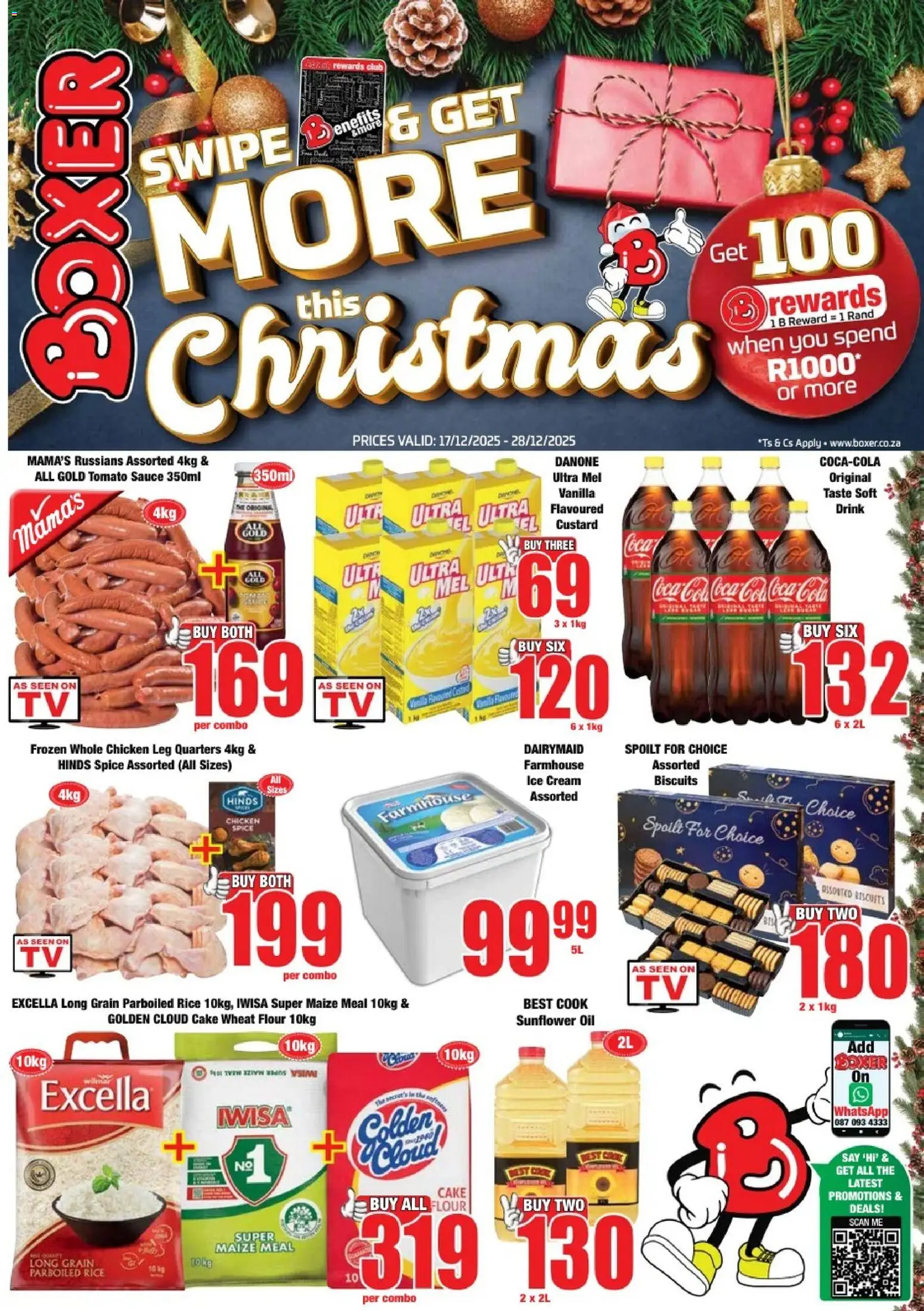 New Boxer catalogue – valid from 17.12.2025 | Page: 1 | Products: Cake, Custard, Oil, Chicken