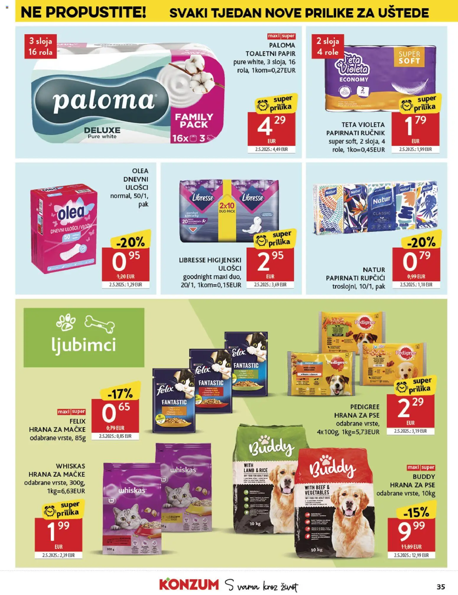 Konzum HR akciós ujság - amely érvényes a következő dátumtól: 05.11.2025 | Oldal: 35 | Termékek: Whiskas