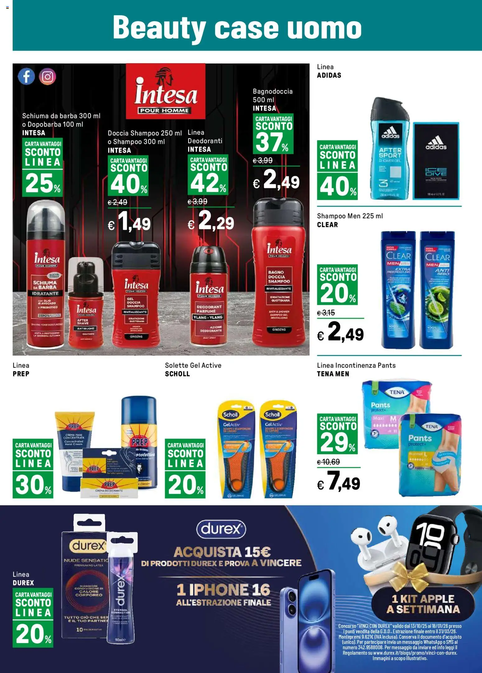 Volantino Iper del 19.01.2026 | Pagina: 10 | Prodotti: Shampoo, Dopobarba, Deodorante, Doccia