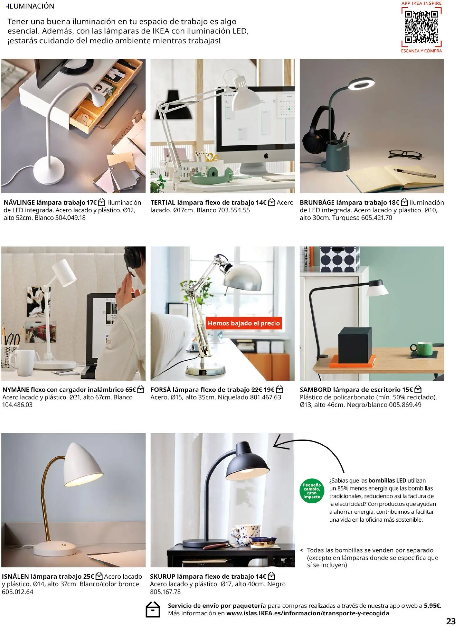 Catálogo IKEA Oficina profesional │ válido desde el 02.12.2025 | Página: 23 | Productos: Galette de chaise, Απορρυπαντικό ρούχων σε σκόνη, Lámpara