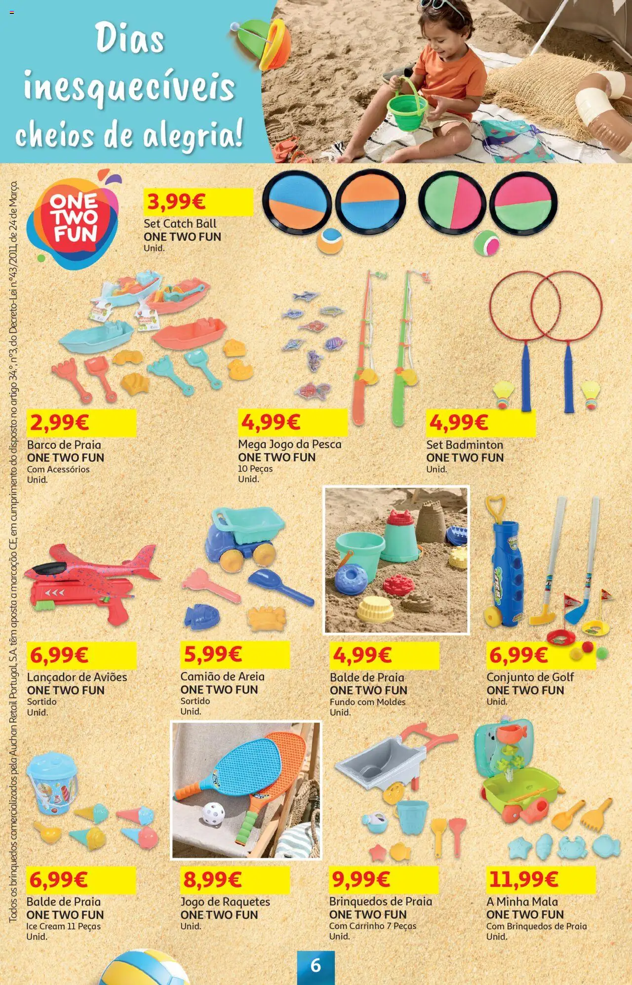 Auchan - Brinquedos de Verão │ válido de 18.06.2025 | Página: 6 | Produtos: Balde, Areia