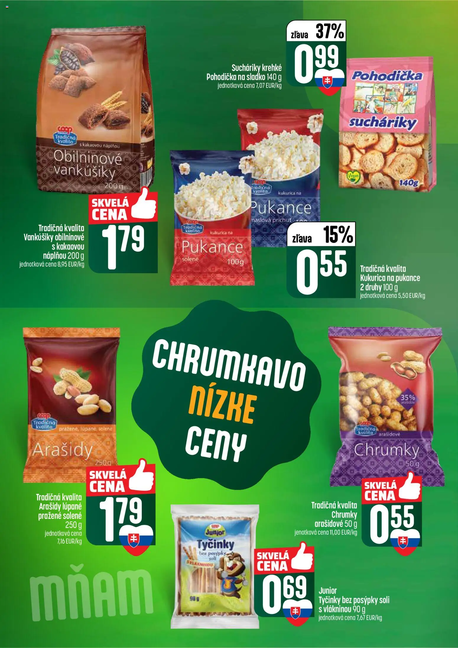 Nové COOP Jednota akcie – leták je platný od 09.04.2026 | Strana: 42 | Produkty: Kukurica, Arašidy