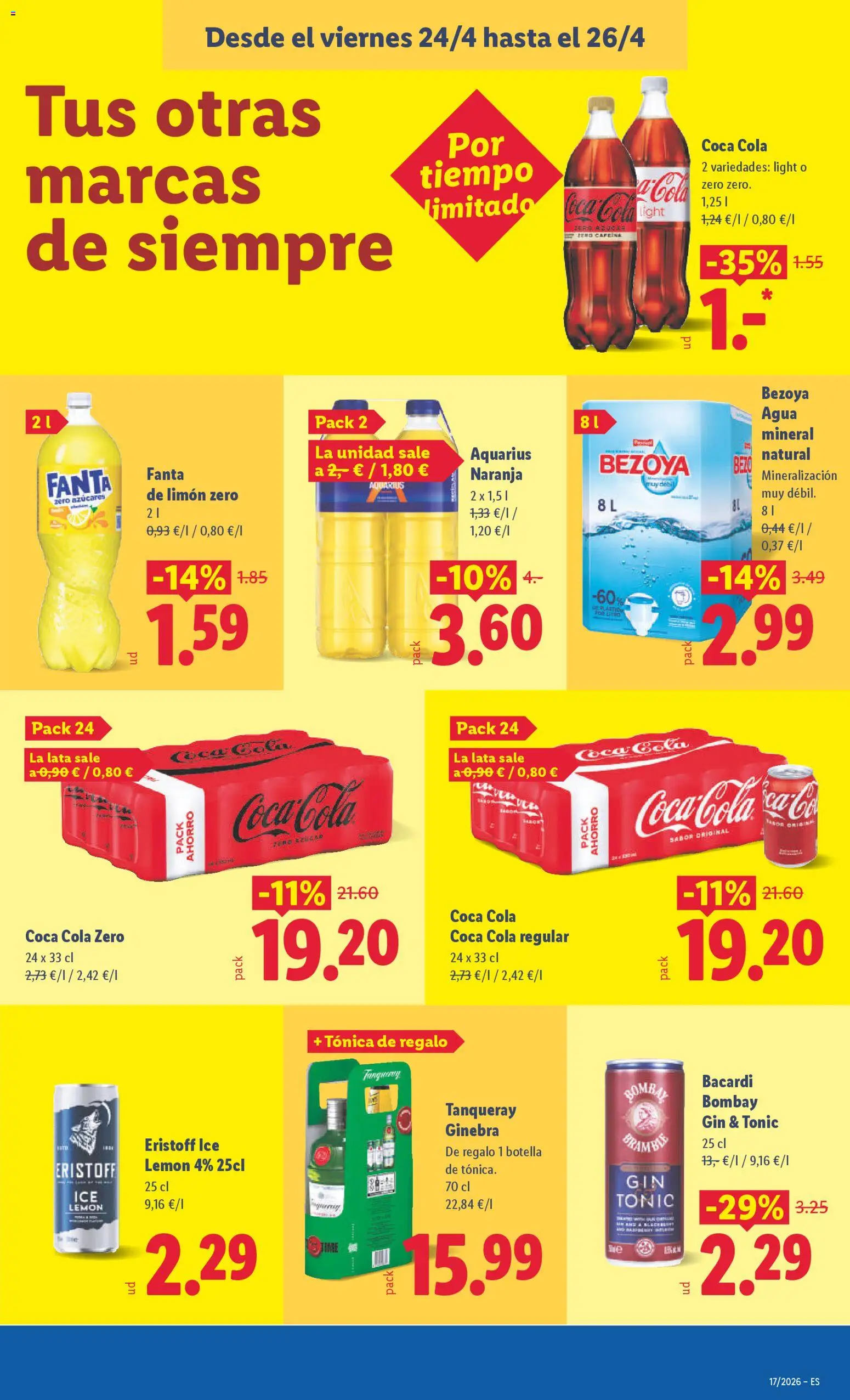 Lidl folleto │ válido desde el 20.04.2026 | Página: 43 | Productos: Ginebra, Agua mineral