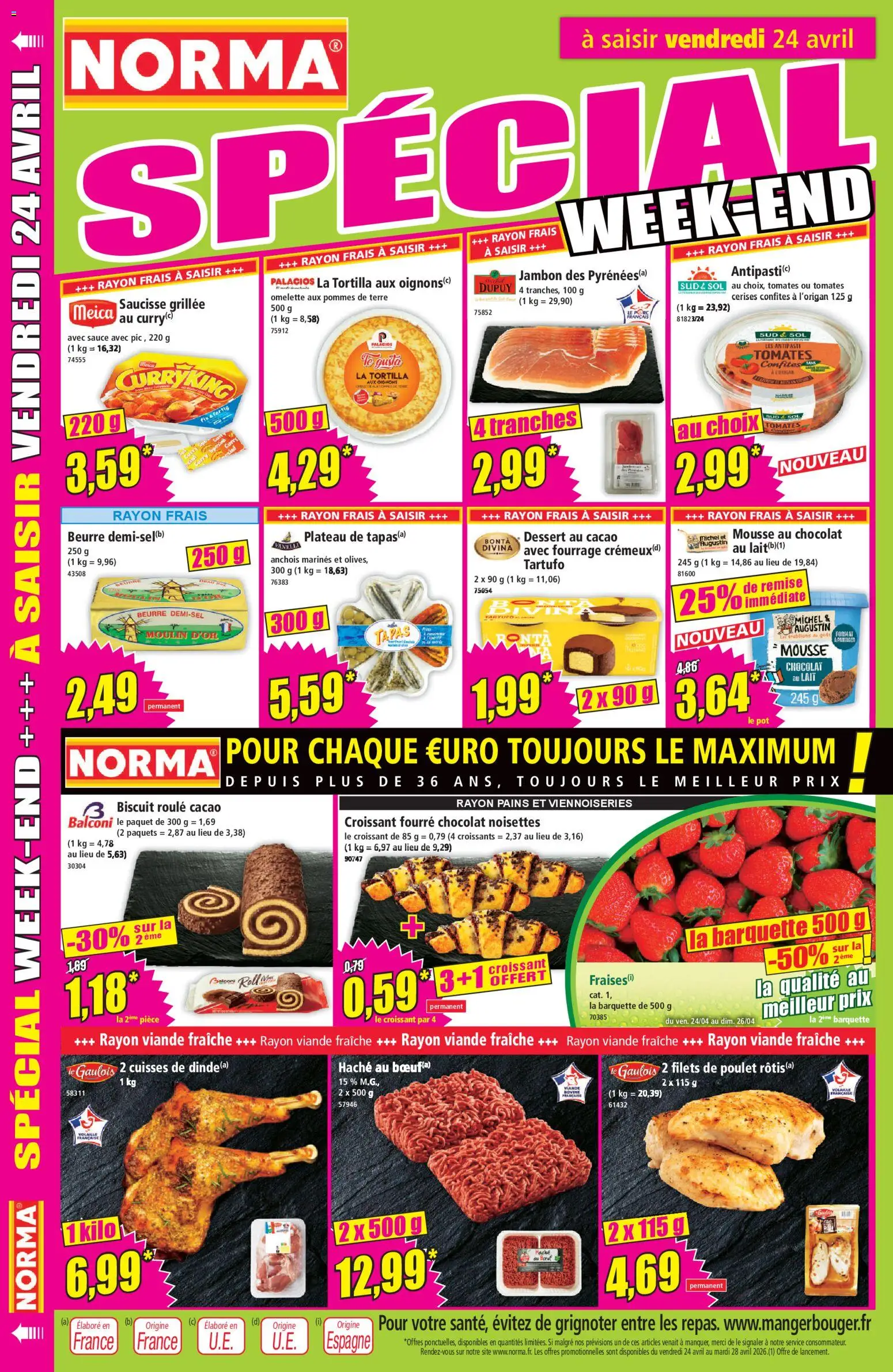 {H1} | Page: 14 | Produits: Plateau, Cerises, Viande, Pommes de terre