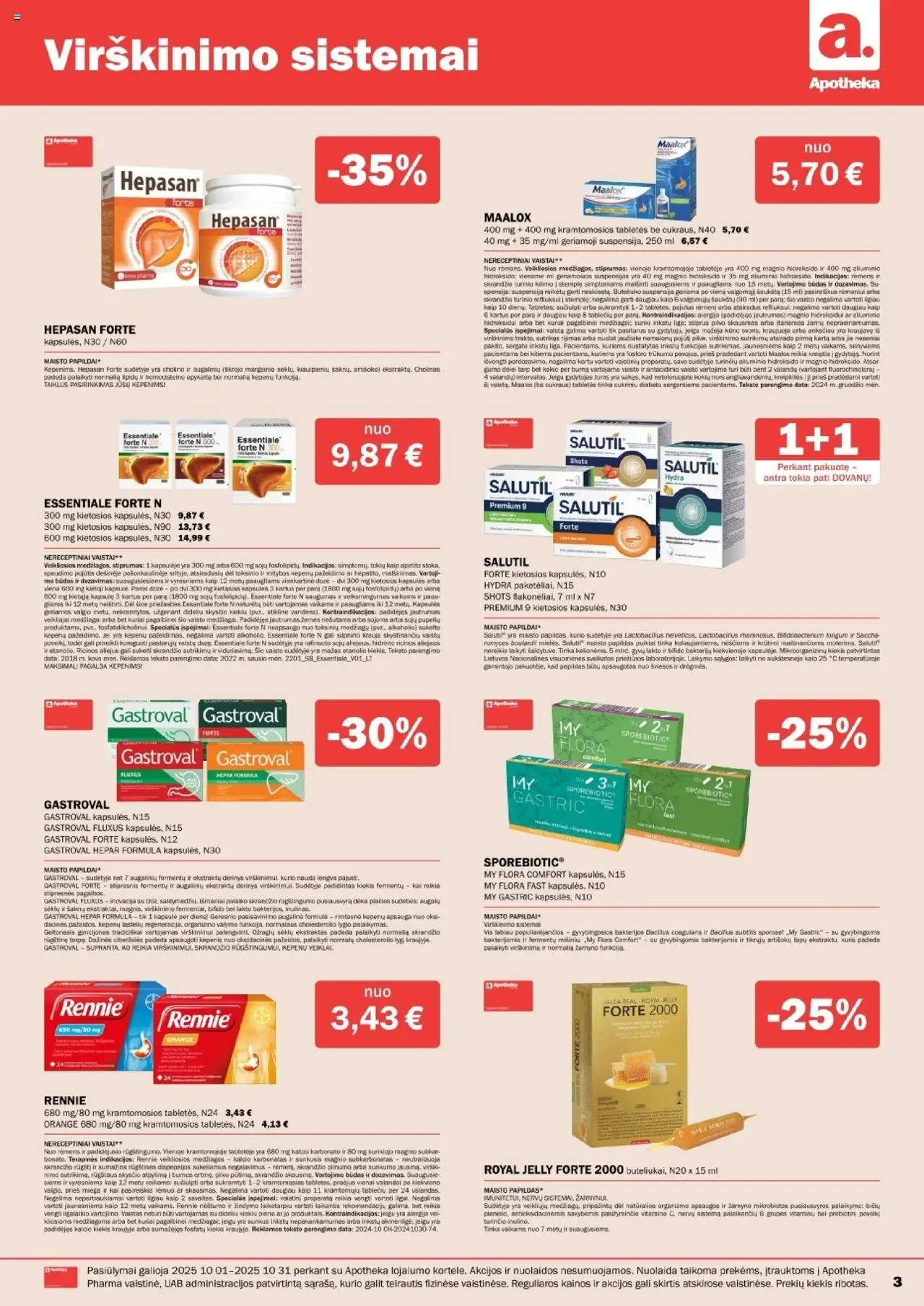 Apotheka akcijos nuo 01.10.2025 | Puslapis: 3 | Prekių: Aliejus