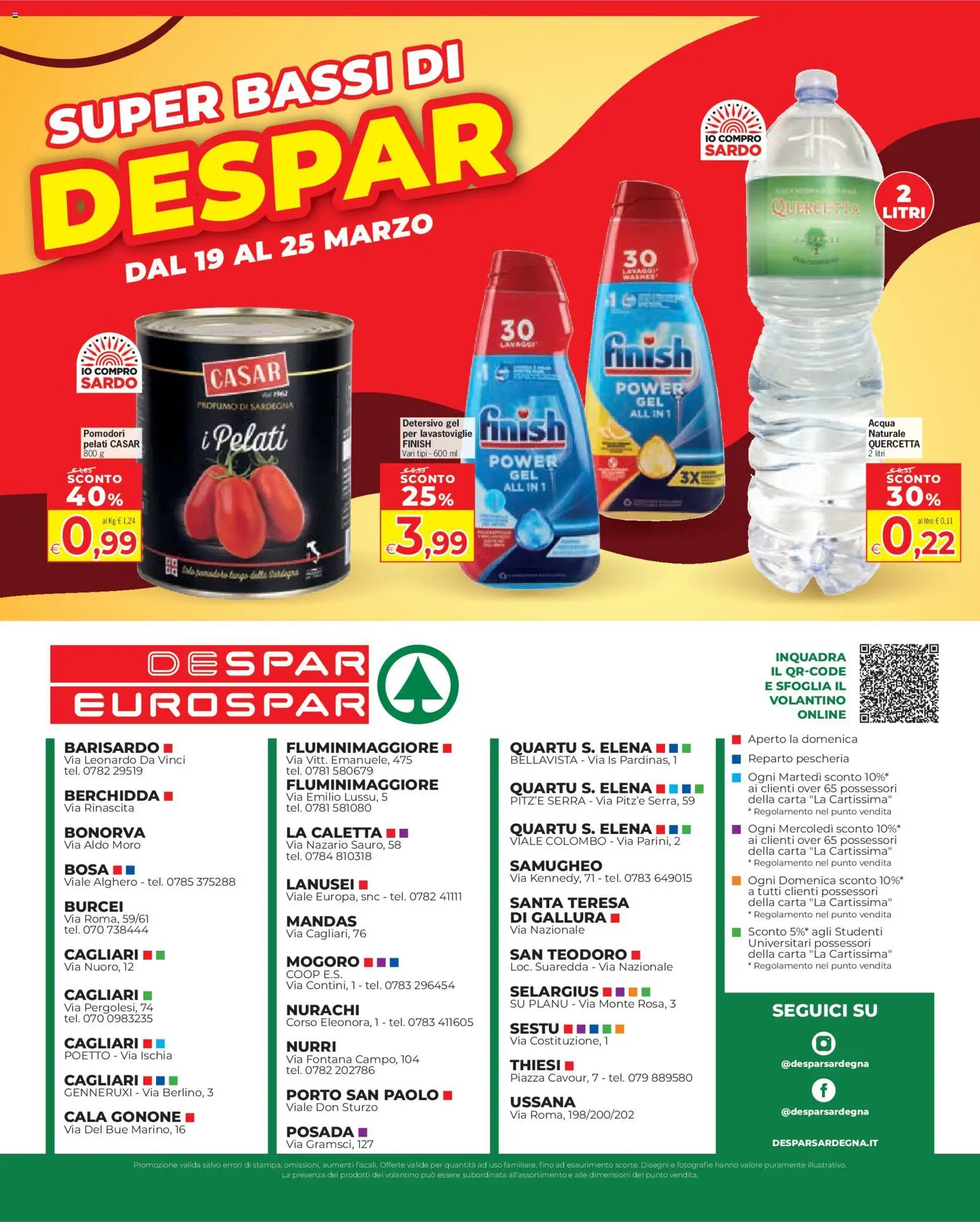 Volantino Despar del 12.03.2026 | Pagina: 12 | Prodotti: Acqua, Pomodori, Lavastoviglie, Profumo
