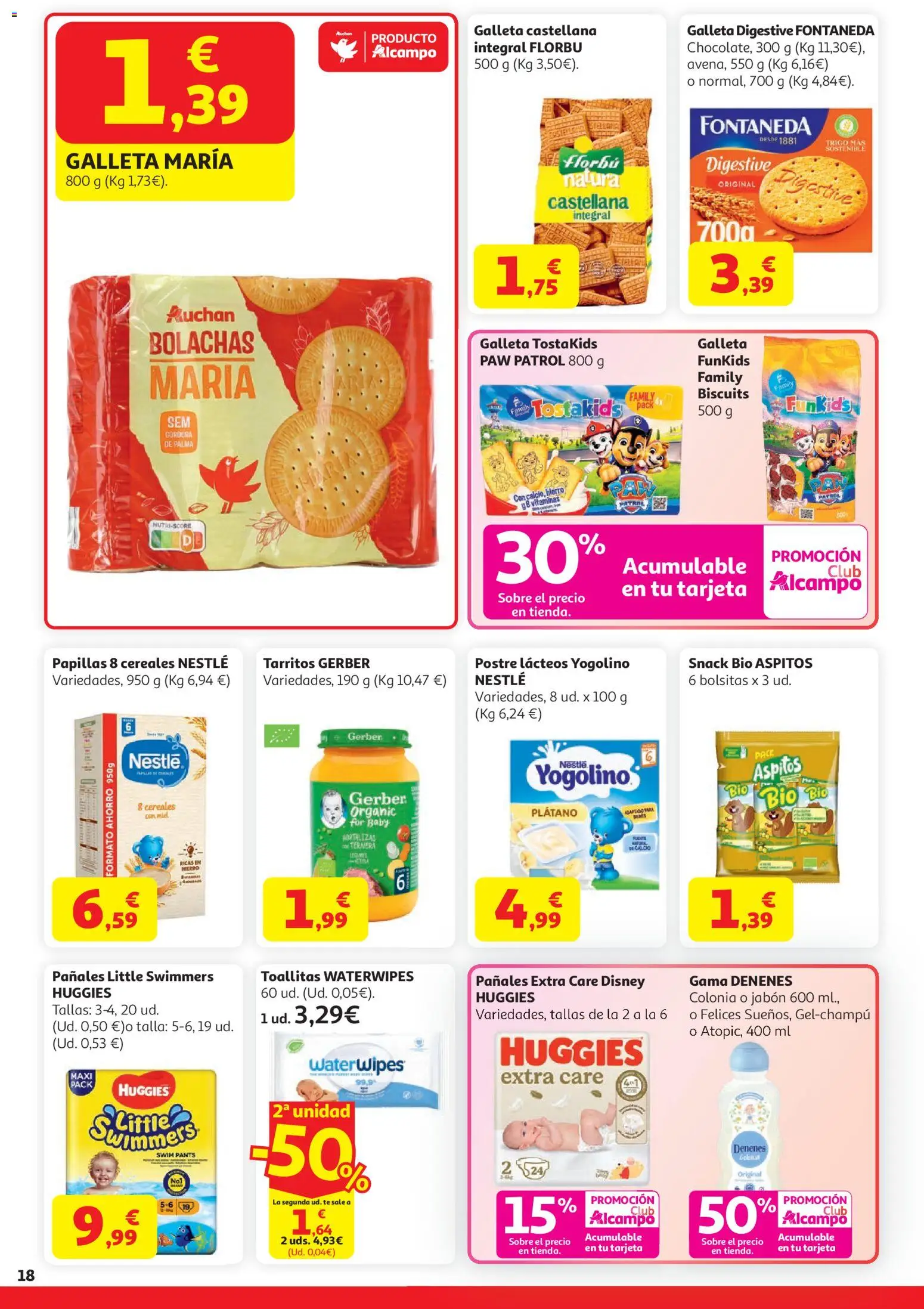 Alcampo HG Nacional Cat │ válido desde el 21.04.2026 | Página: 18 | Productos: Colonia, Jabón, Cereales, Té