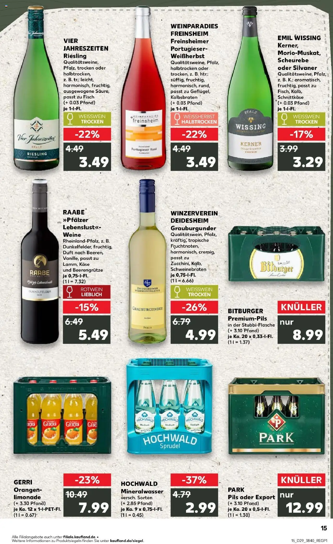 Kaufland prospekt Landstuhl	 - gültig ab dem 21.07.2025 | Seite: 28 | Produkte: Käse, Weißwein, Rotwein, Fisch