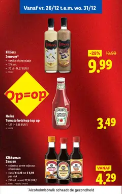 Heinz Tomato ketchup top up, 1,17 l - Voorbeeld van een folder van Lidl, geldig van 22.12.2025 | Pagina: 61 | Producten: Ketchup, Chocolade