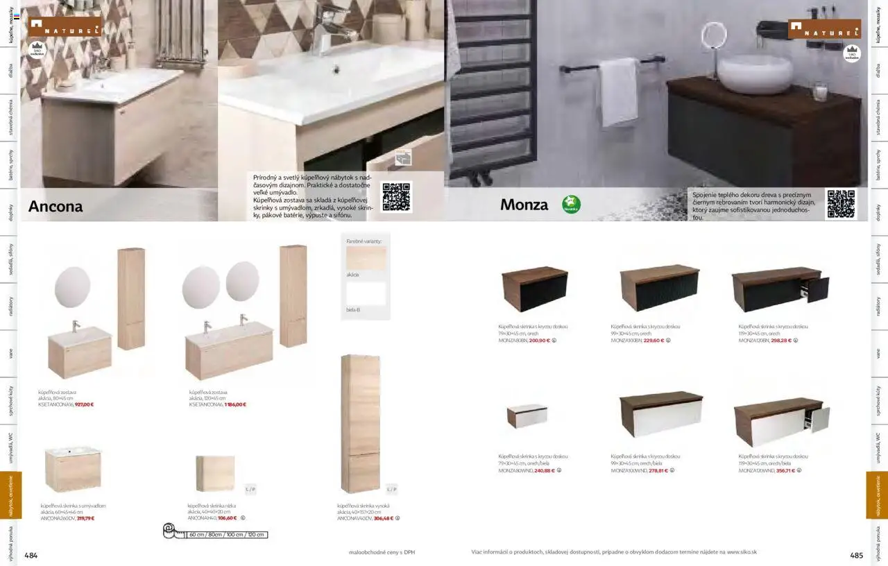 Nové Siko akcie – leták je platný od 01.09.2025 | Strana: 243 | Produkty: Nábytok, Kupeľňový nábytok, Osvetlenie, Kúpelňová skrinka