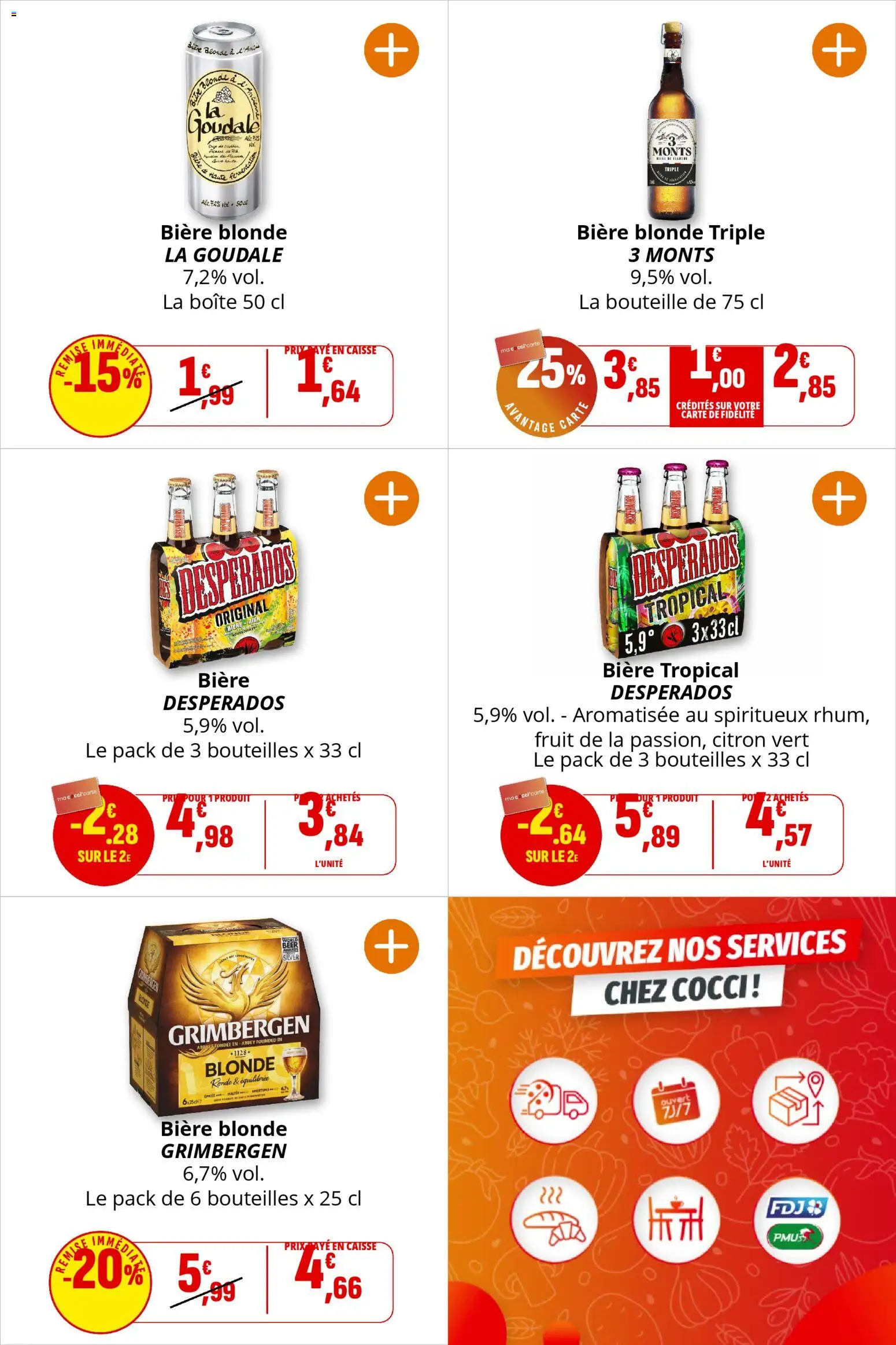 {H1} | Page: 29 | Produits: Desperados, Goudale, Citron vert, Bière blonde