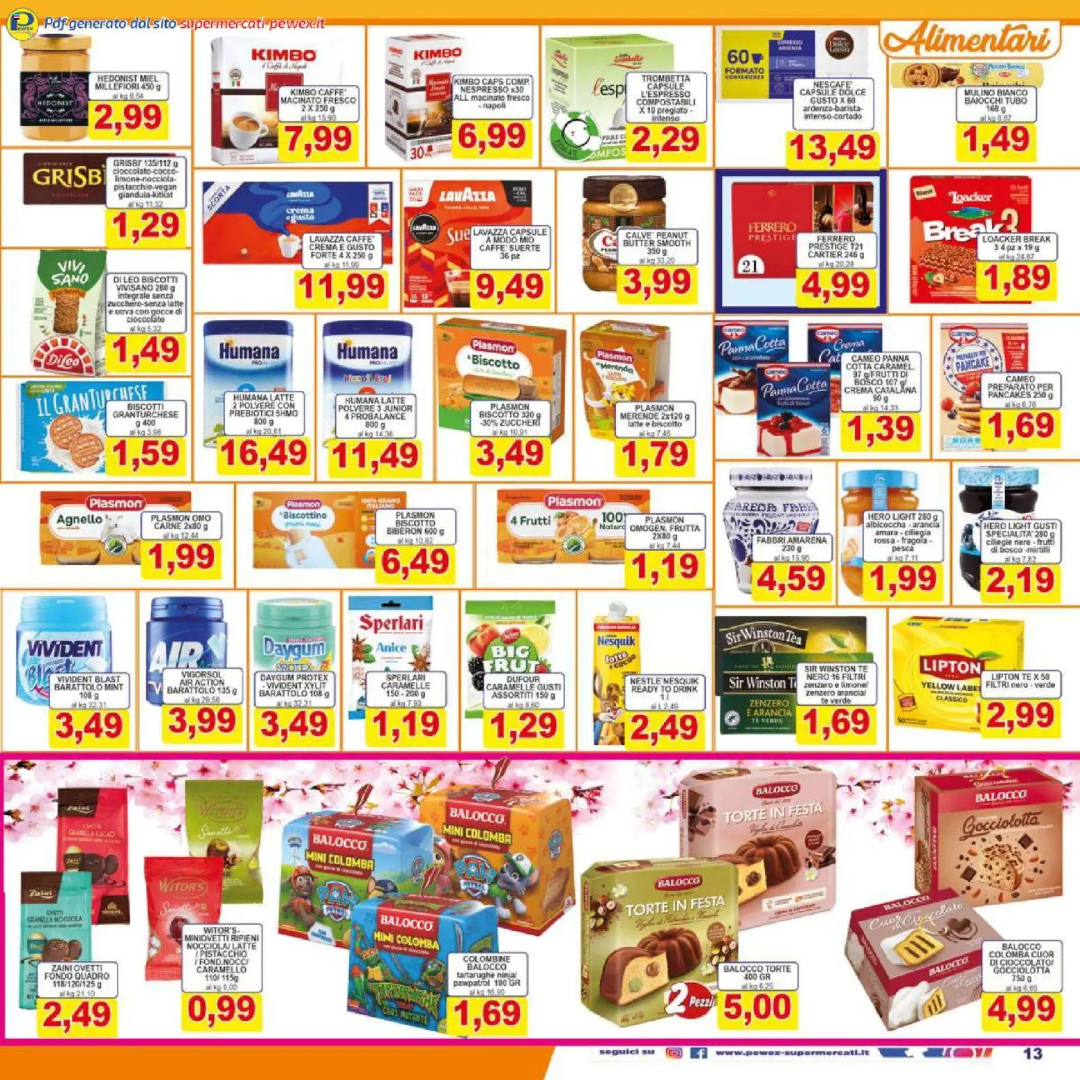 Volantino Pewex del 06.03.2026 | Pagina: 13 | Prodotti: Crema, Frutta, Arancia, Albicocche