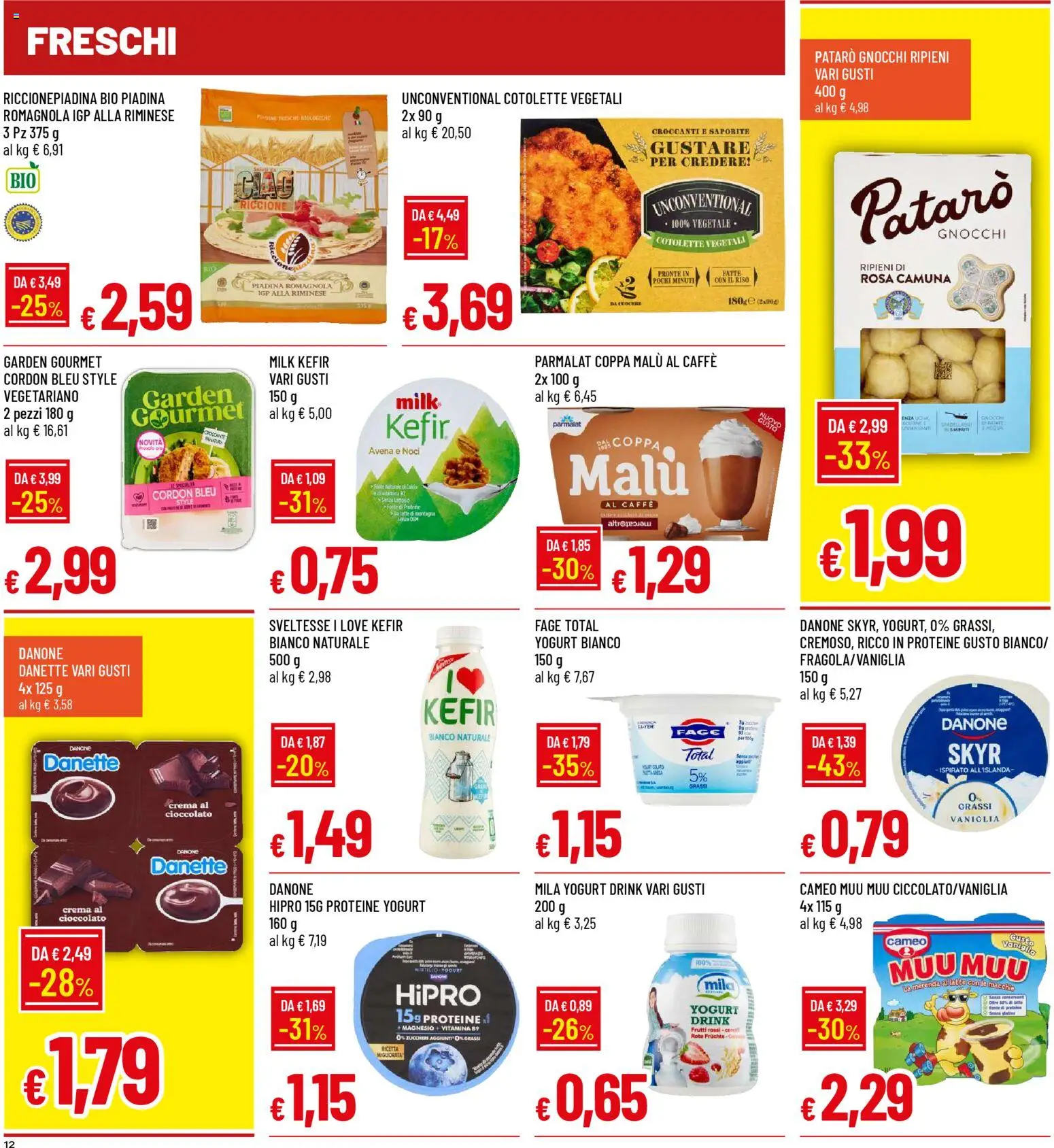 Volantino Famila del 12.03.2026 | Pagina: 12 | Prodotti: Caffè, Riso, Latte, Piadina