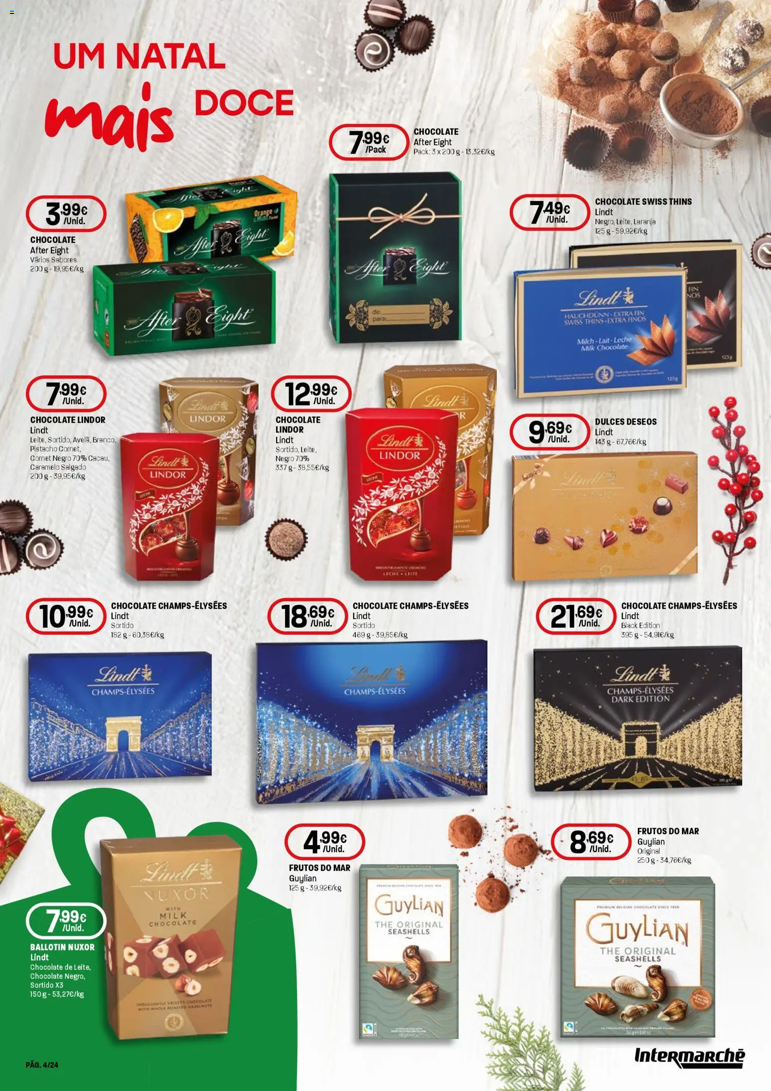 Intermarché - Presentes de Natal Super │ válido de 13.11.2025 | Página: 4 | Produtos: Chocolate, Frutos do mar