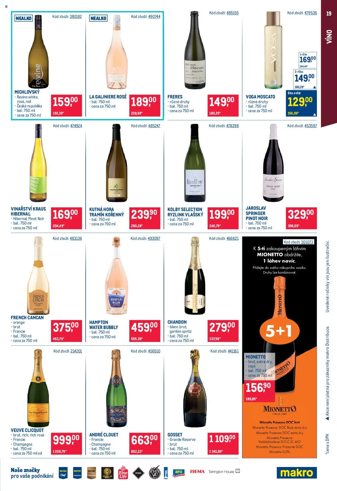 Makro leták - Gastronomie od 10.09.2025 | Strana: 19 | Produkty: Moscato, Frizzante, Nealko víno, Láhev