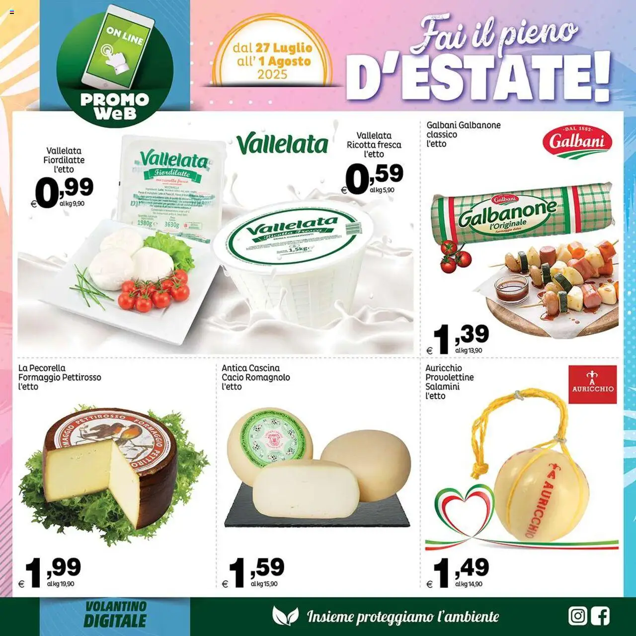Volantino Elite Supermercati del 27.07.2025 | Pagina: 5 | Prodotti: Formaggio, Ricotta