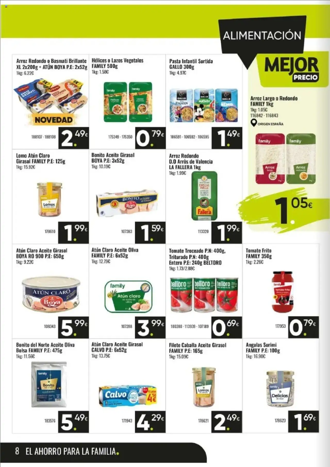 Family Cash folleto │ válido desde el 09.06.2025 | Página: 8 | Productos: Pasta, Bolsa, Filete, Σταθμός εργασίας