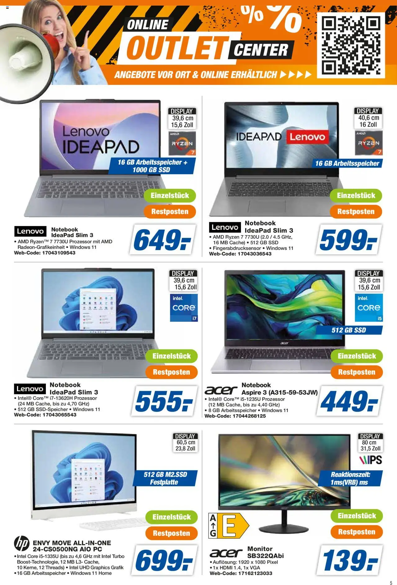 Expert Prospekt 	 - gültig ab dem 01.08.2025 | Seite: 5 | Produkte: Lenovo, Notebook, Monitor, PC