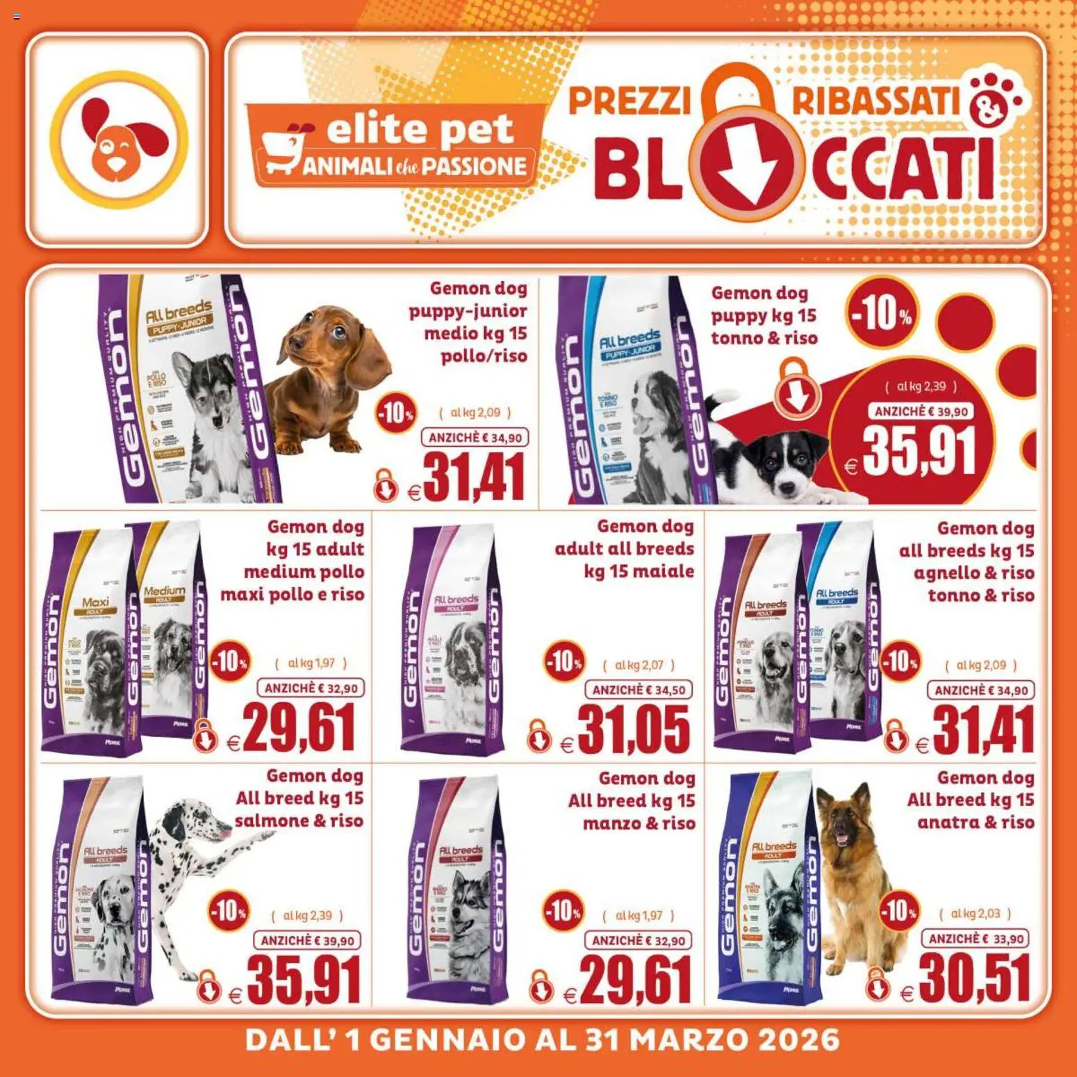 Volantino Elite Supermercati del 01.01.2026 | Pagina: 6 | Prodotti: Pollo, Maiale, Salmone, Manzo