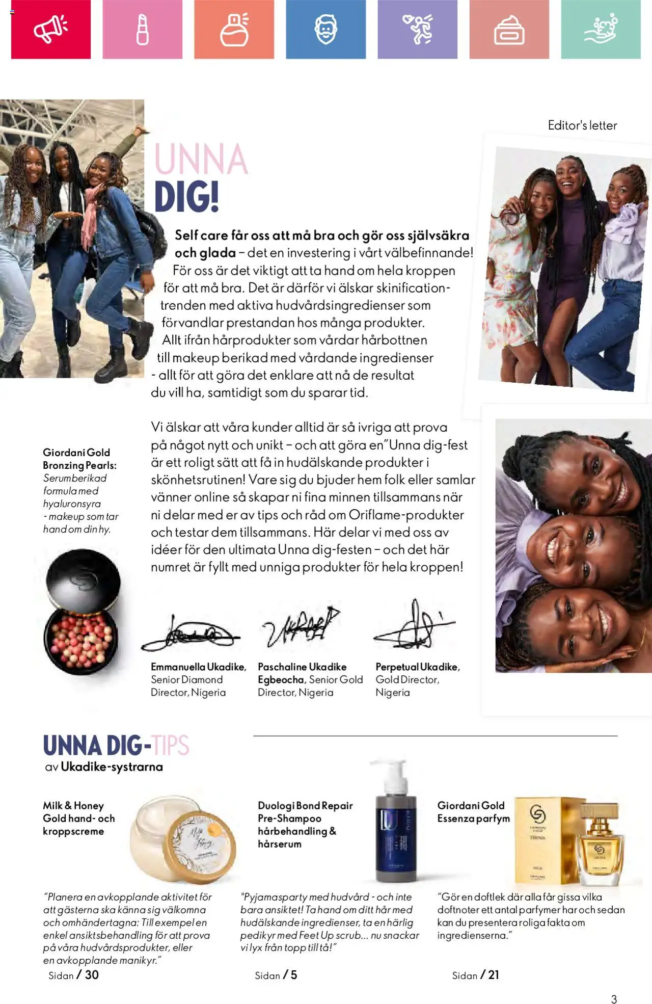 Oriflame reklamblad aktuell från 03.08.2025 | Sida: 3 | Produkter: Parfym, Topp