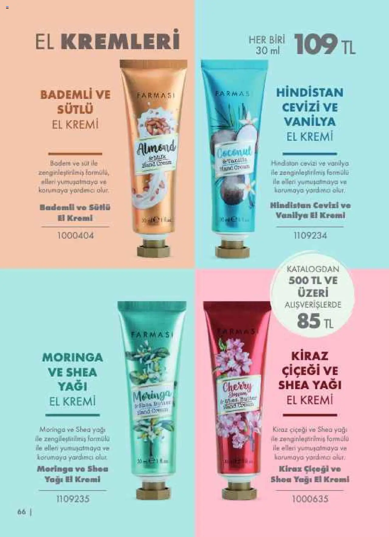 Farmasi Katalog - 01.08.2025 tarihinden itibaren geçerlidir | Sayfa: 66 | Ürünler: Hindistan Cevizi, El kremi, Kiraz