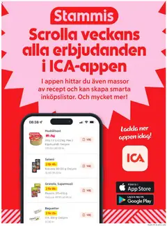 ICA Supermarket - Hjärnarp - Förhandsvisning av reklamblad från butik ICA Supermarket aktuell från 13.04.2026 | Sida: 6 | Produkter: Hushållsost, Salami, Granola