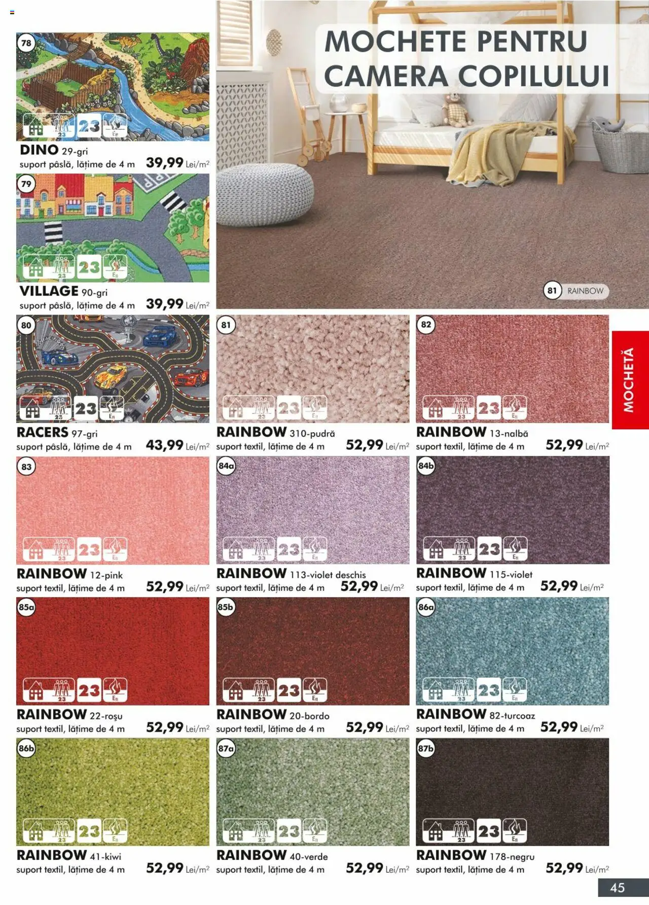 Noul catalog Diego – valabil de la 01.04.2024 | Pagină: 45 | Produse: Cameră, Mochetă
