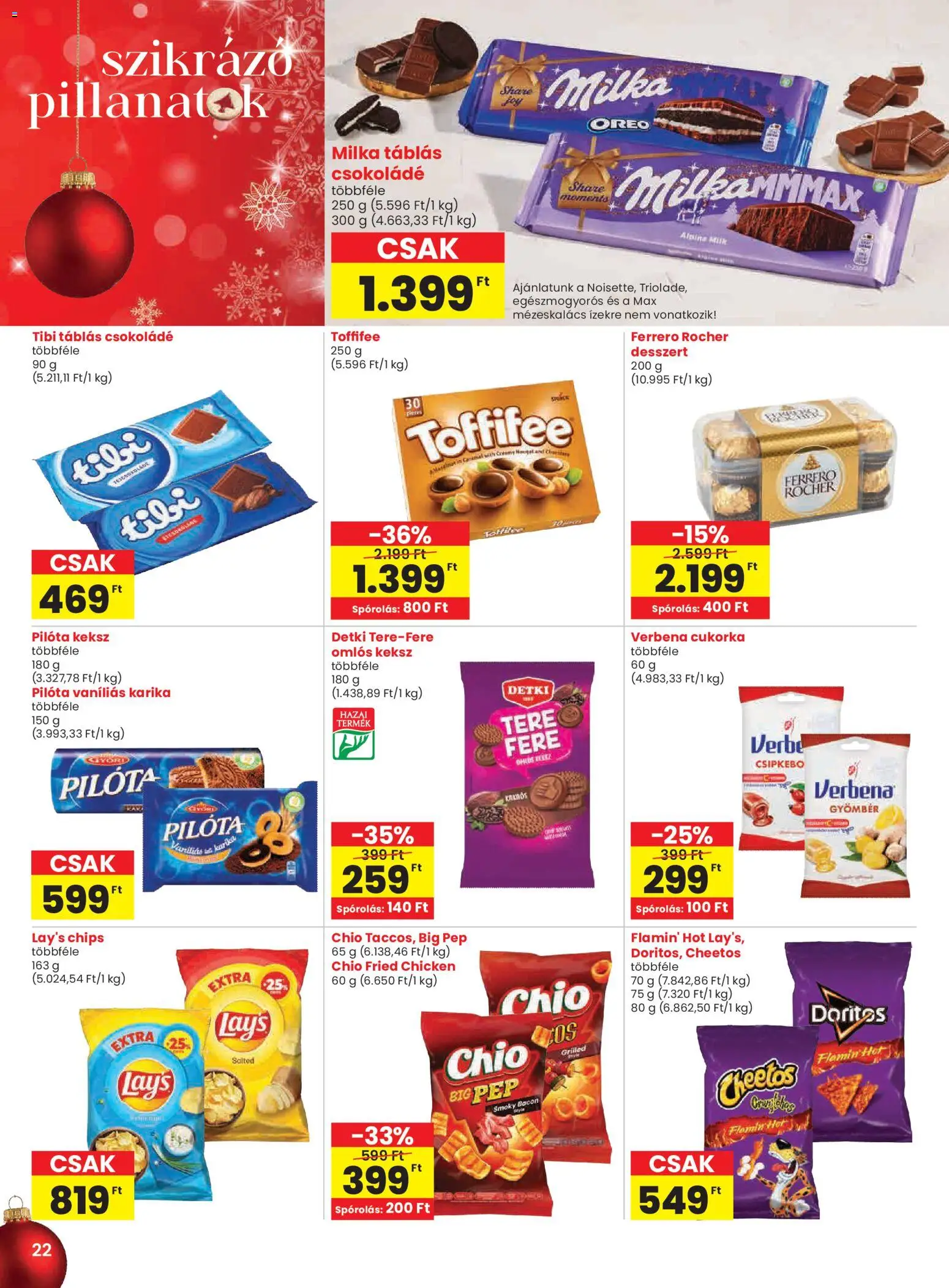 Spar akciós ujság - amely érvényes a következő dátumtól: 11.12.2025 | Oldal: 22 | Termékek: Gyömbér, Bacon, Cheetos, Cukorka