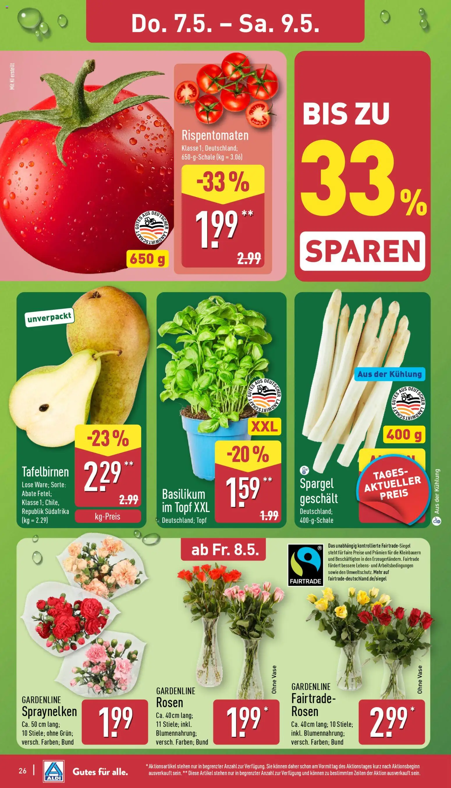 Aldi Prospekt 	 – gültig ab 04.05.2026 | Seite: 26 | Produkte: Vase, Spargel
