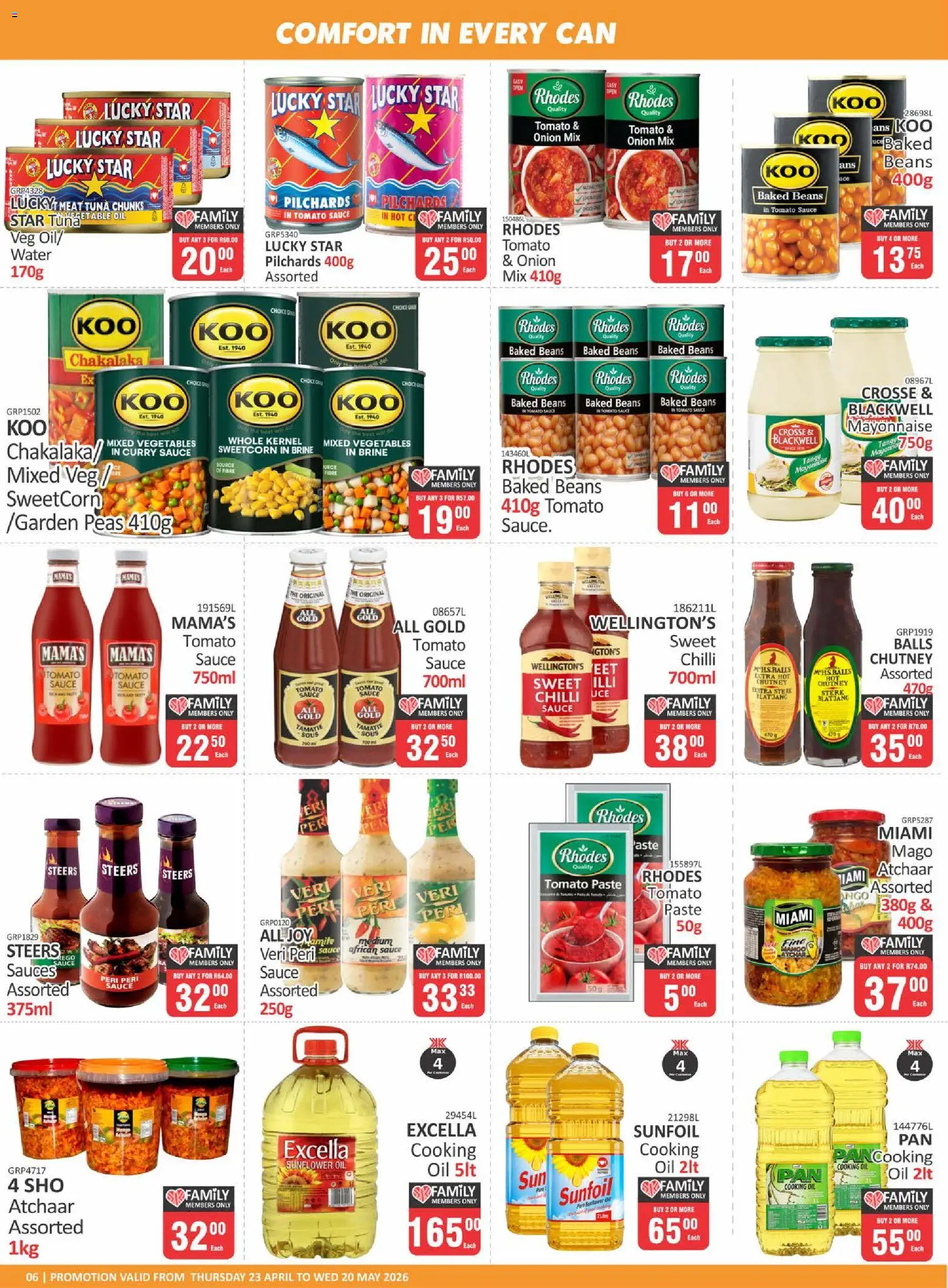 New KIT KAT Cash & Carry catalogue – valid from 23.04.2026 | Page: 6 | Products: Tuna, Tomato sauce, Sauce, Chilli